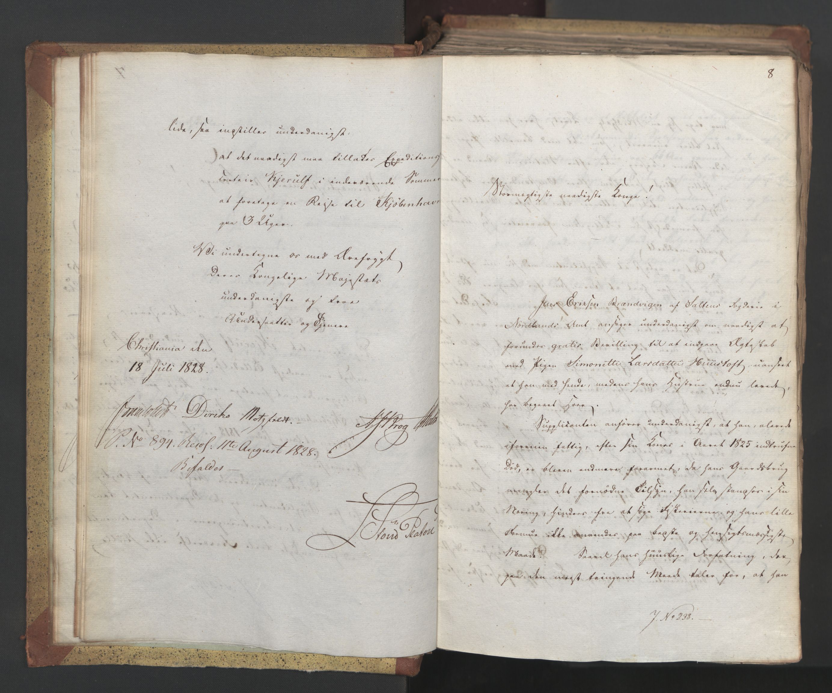 Statsrådsavdelingen i Stockholm, AV/RA-S-1003/D/Da/L0055: Regjeringsinnstillinger nr. 231-435, 1828, p. 14