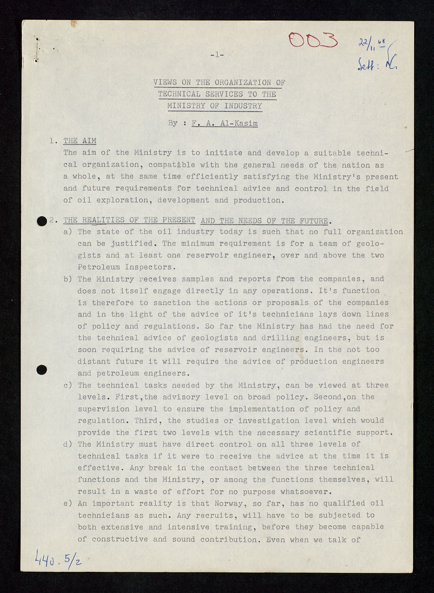 Industridepartementet, Oljekontoret, AV/SAST-A-101348/Db/L0002: Oljevernrådet, Styret i OD, leieforhold, div., 1966-1973, p. 617