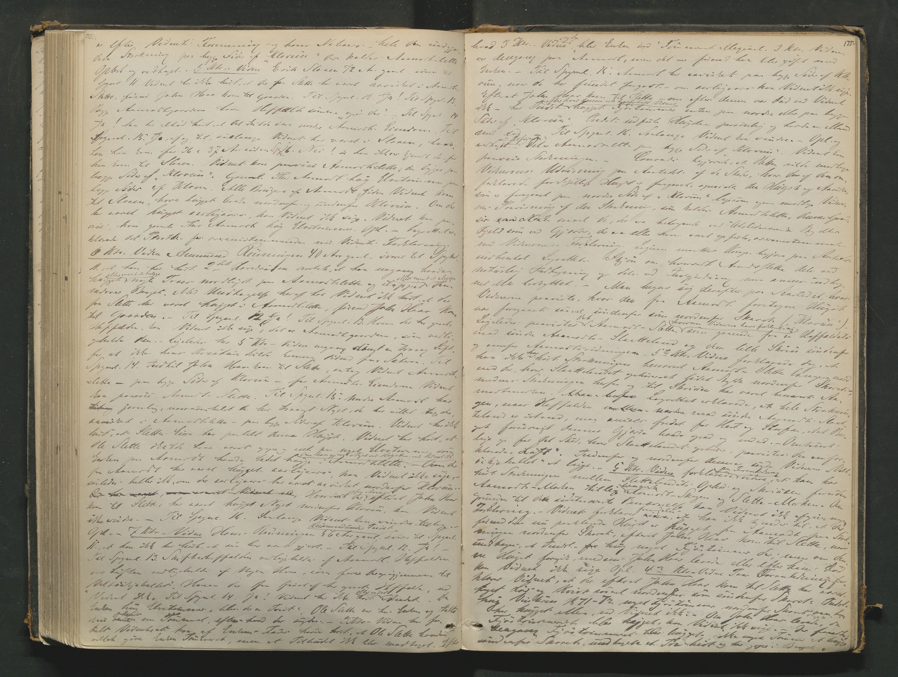 Nord-Gudbrandsdal tingrett, AV/SAH-TING-002/G/Gc/Gcb/L0003: Ekstrarettsprotokoll for åstedssaker, 1867-1876, p. 174b-175a