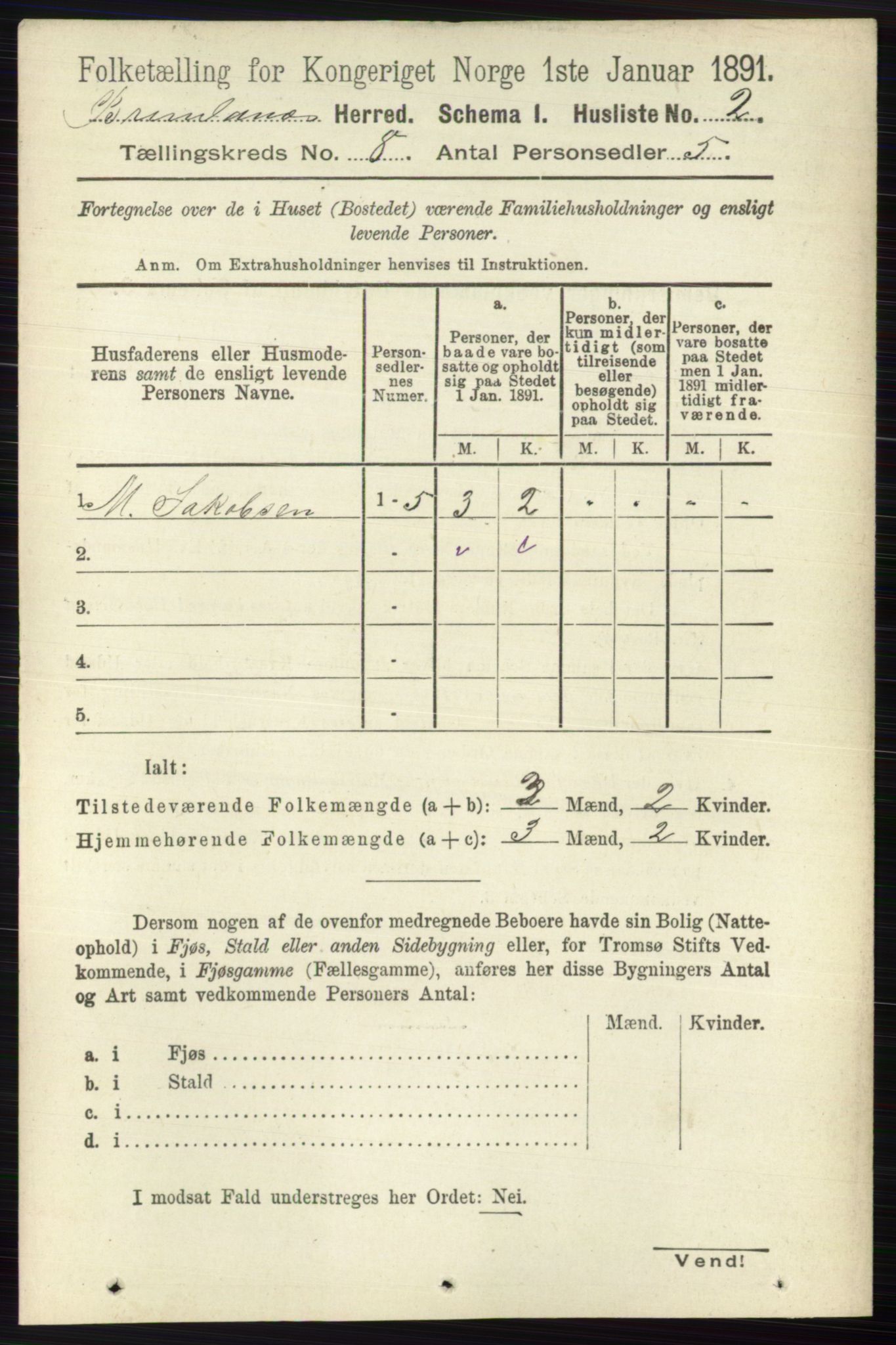 RA, 1891 census for 0726 Brunlanes, 1891, p. 3490