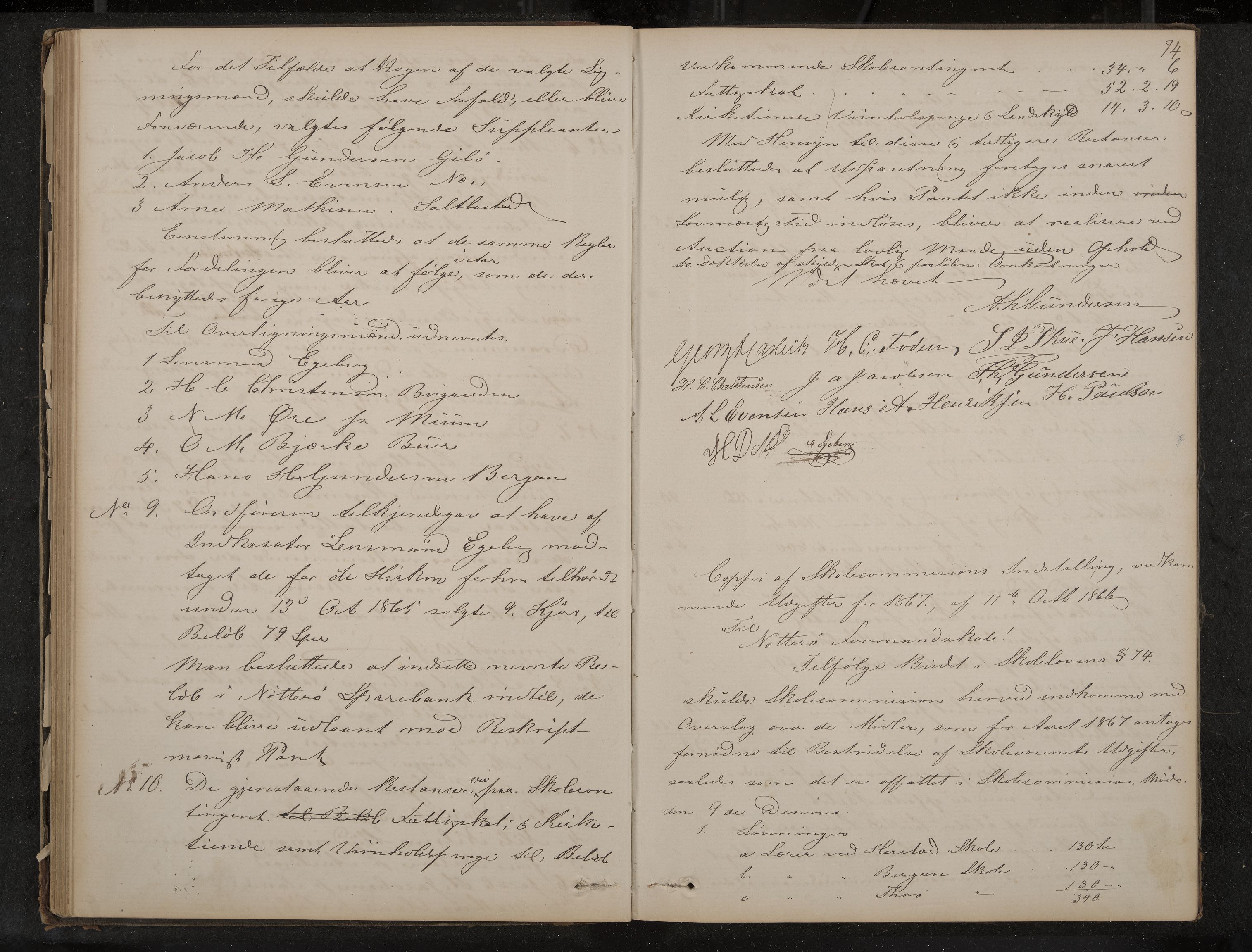 Nøtterøy formannskap og sentraladministrasjon, IKAK/0722021-1/A/Aa/L0002: Møtebok, 1862-1873, p. 74