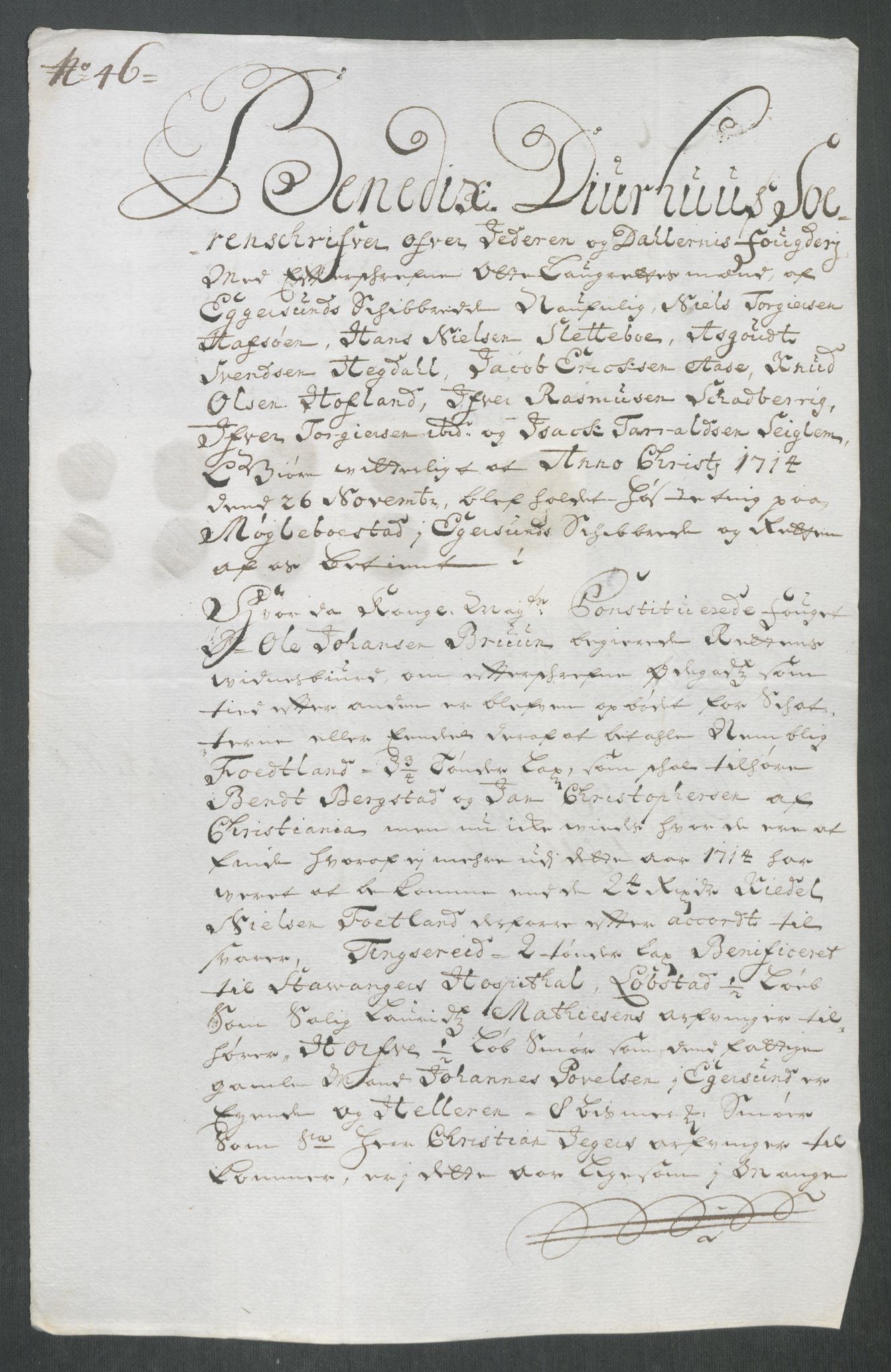 Rentekammeret inntil 1814, Reviderte regnskaper, Fogderegnskap, AV/RA-EA-4092/R46/L2738: Fogderegnskap Jæren og Dalane, 1713-1714, p. 377