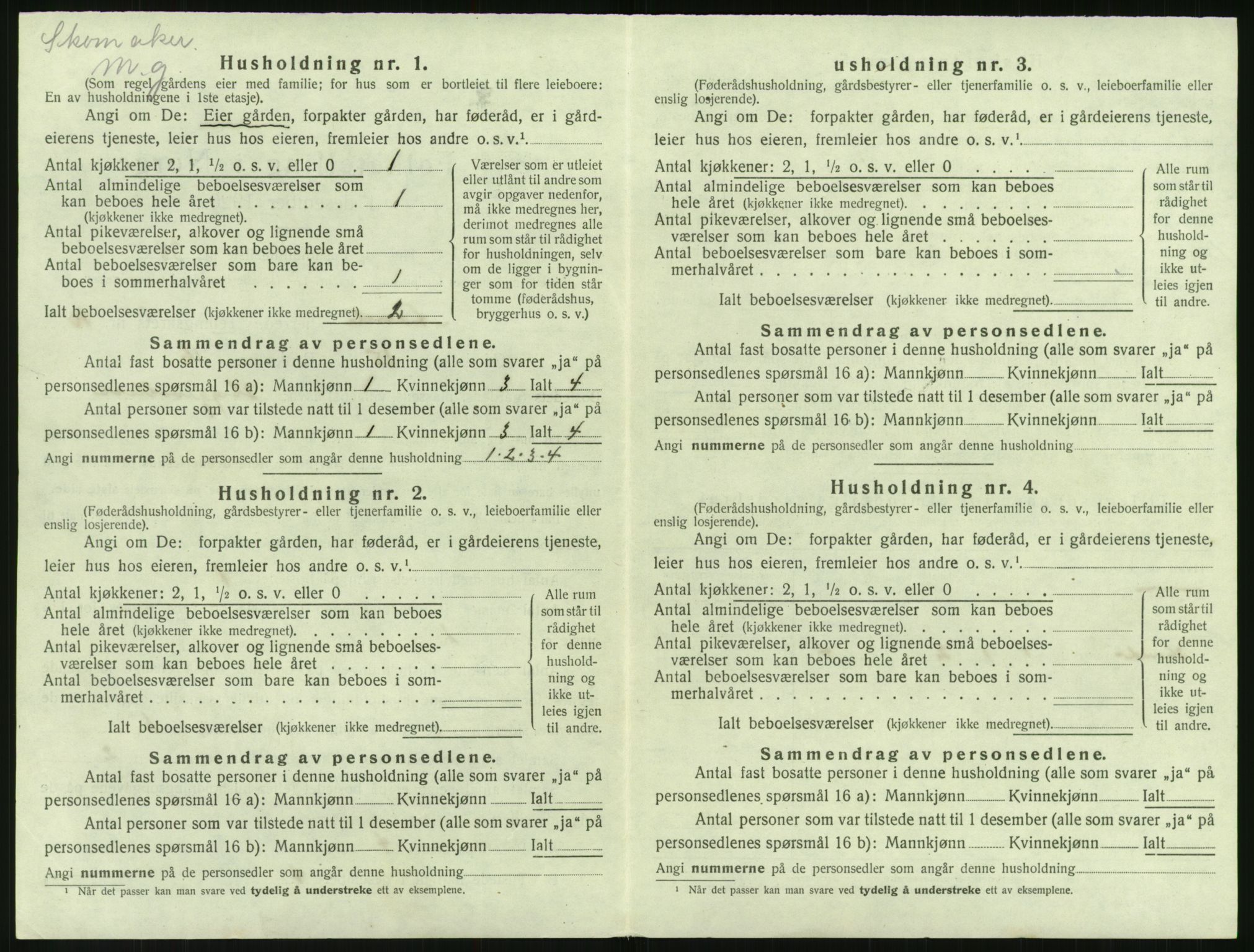 SAK, 1920 census for Åmli, 1920, p. 636