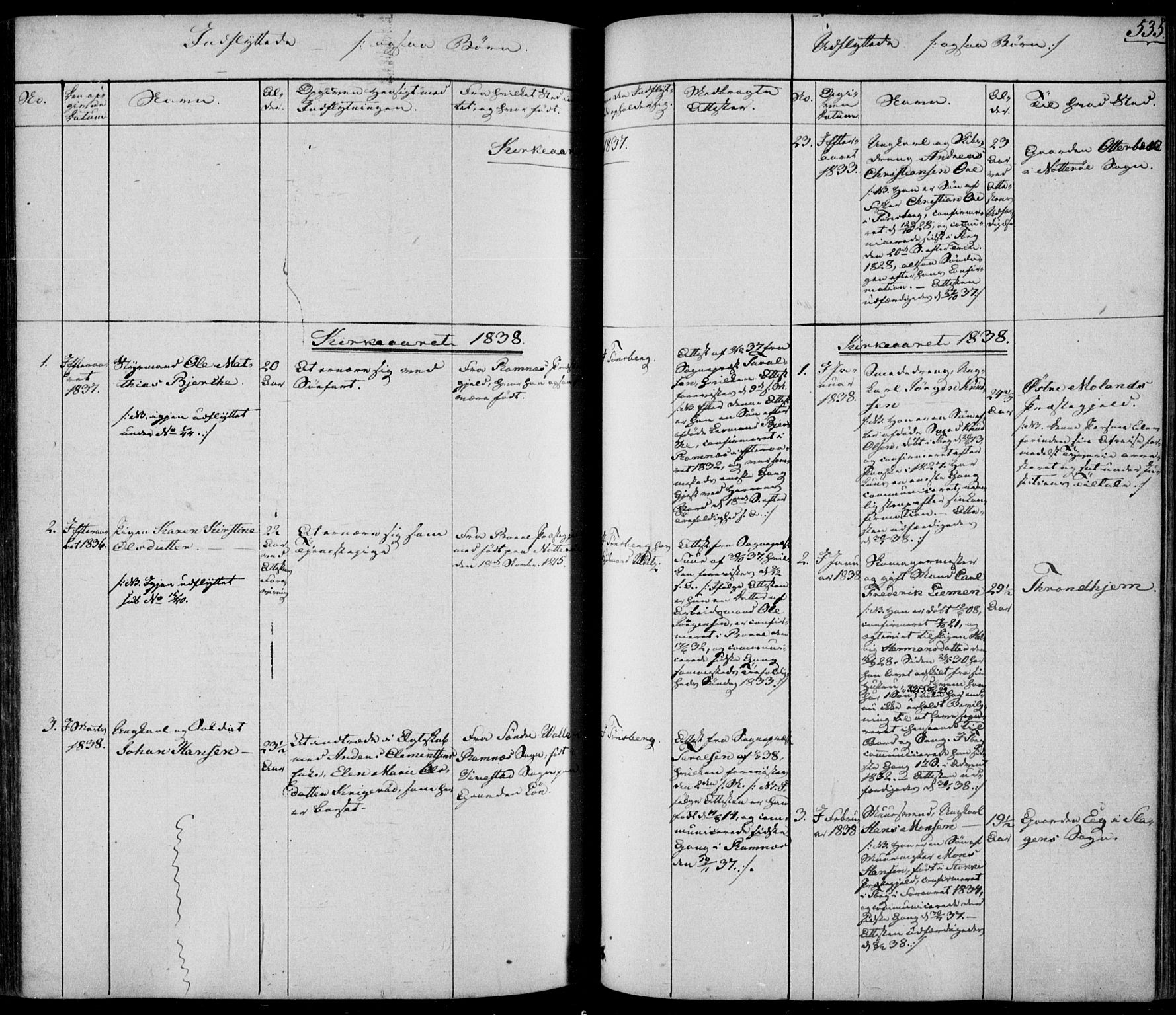 Tønsberg kirkebøker, AV/SAKO-A-330/F/Fa/L0006: Parish register (official) no. I 6, 1836-1844, p. 535