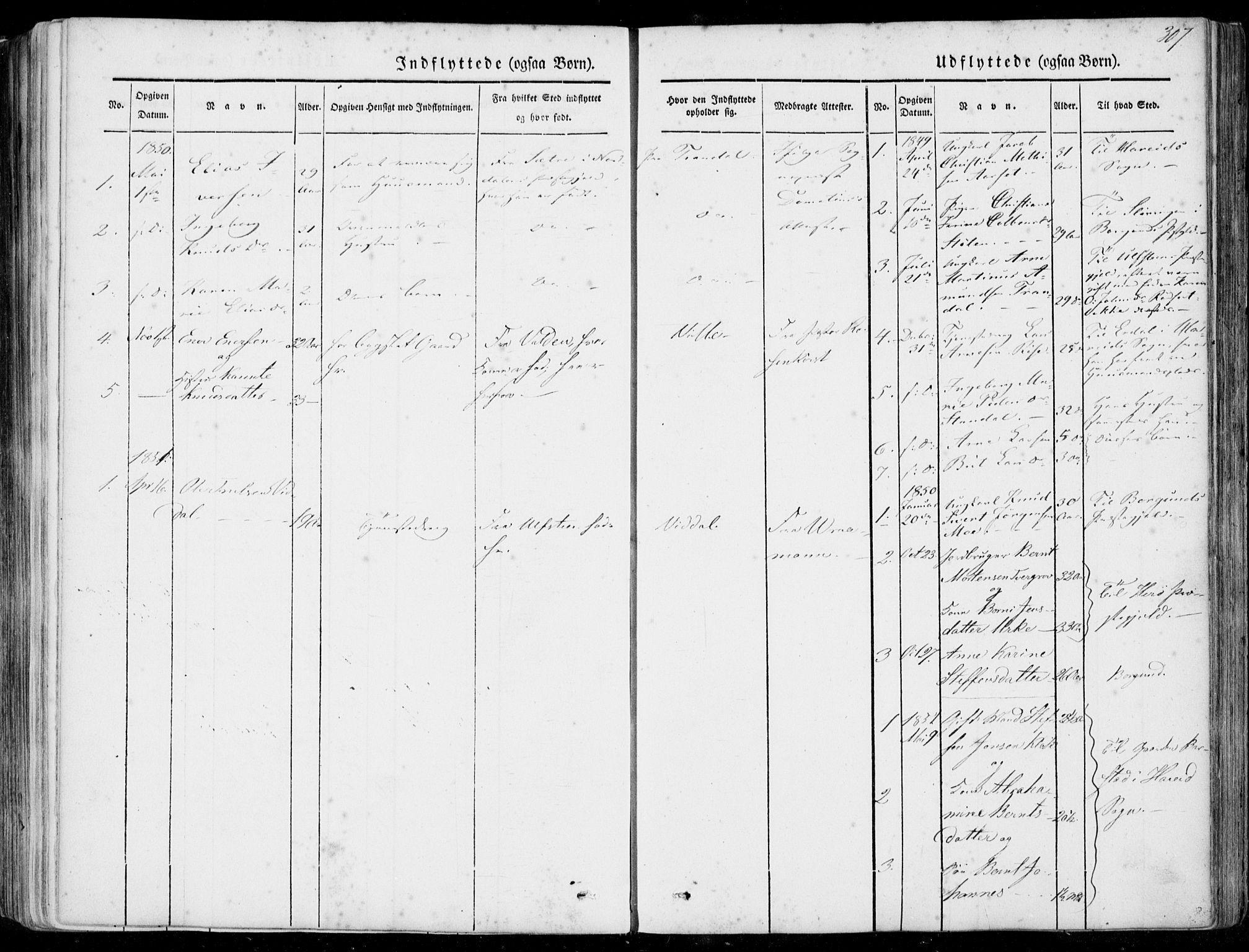 Ministerialprotokoller, klokkerbøker og fødselsregistre - Møre og Romsdal, AV/SAT-A-1454/515/L0209: Parish register (official) no. 515A05, 1847-1868, p. 307