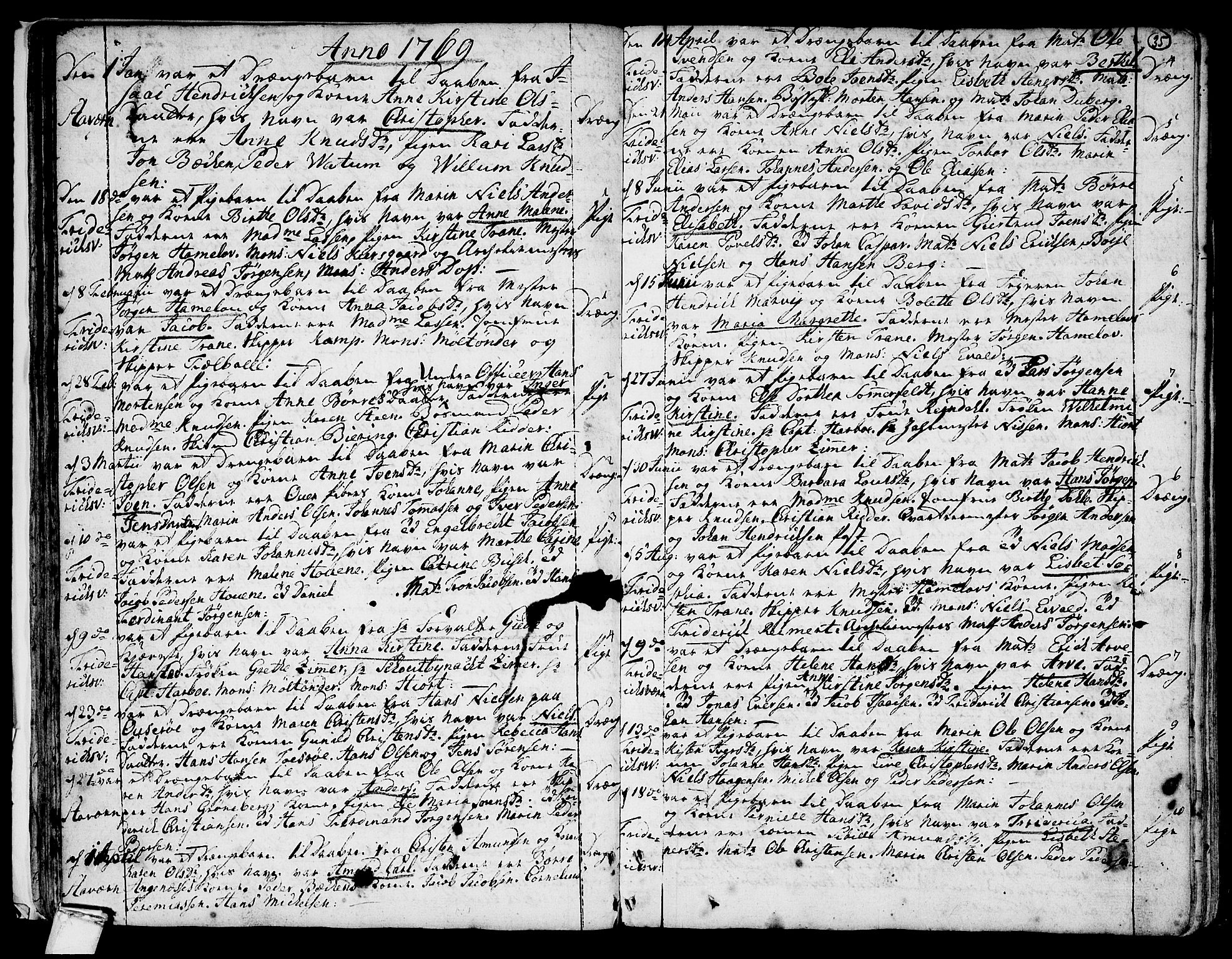 Stavern kirkebøker, SAKO/A-318/F/Fa/L0001: Parish register (official) no. 1, 1756-1782, p. 35