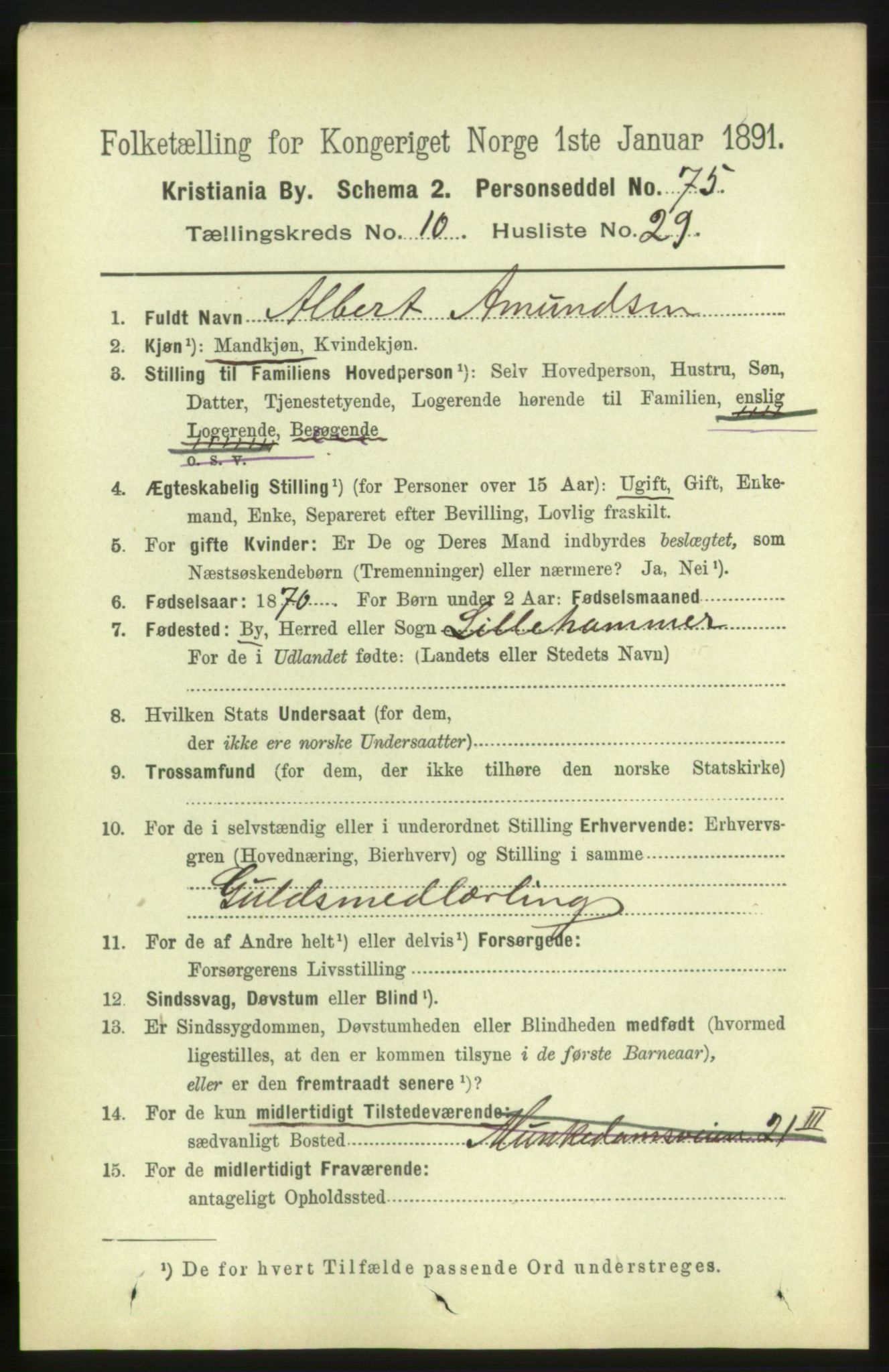 RA, 1891 census for 0301 Kristiania, 1891, p. 4793