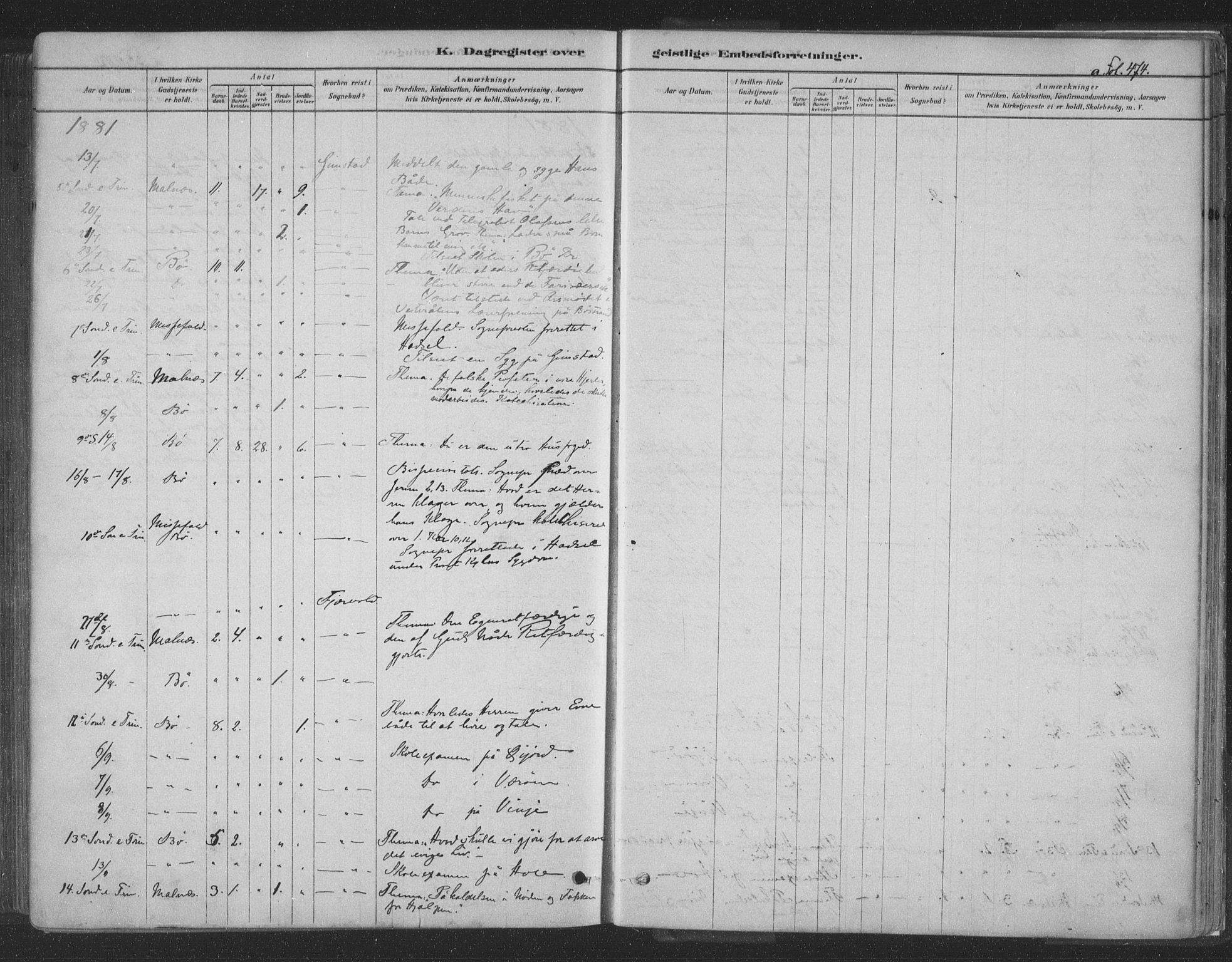 Ministerialprotokoller, klokkerbøker og fødselsregistre - Nordland, AV/SAT-A-1459/891/L1302: Parish register (official) no. 891A07, 1878-1895, p. 474