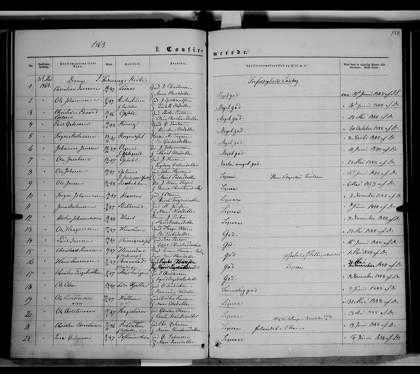 Ringebu prestekontor, AV/SAH-PREST-082/H/Ha/Haa/L0007: Parish register (official) no. 7, 1860-1877, p. 158