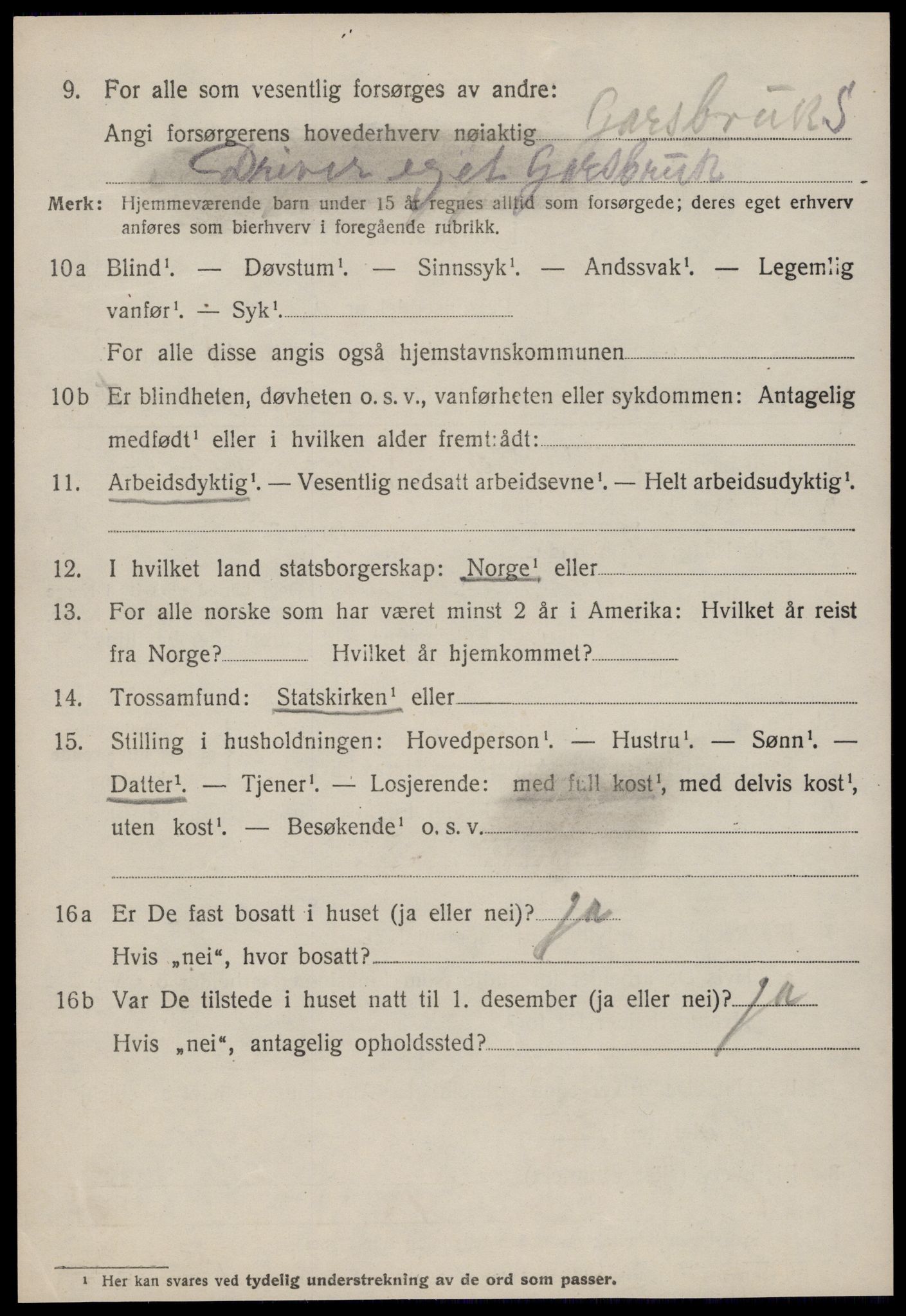 SAT, 1920 census for Fræna, 1920, p. 2320