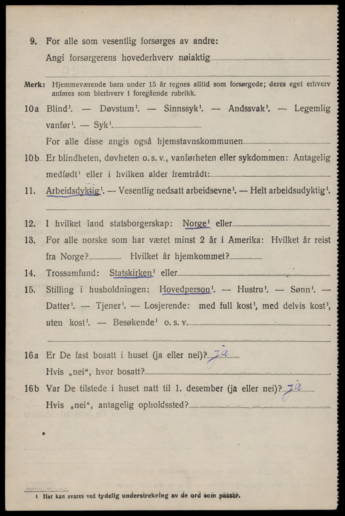 SAST, 1920 census for Hetland, 1920, p. 19940