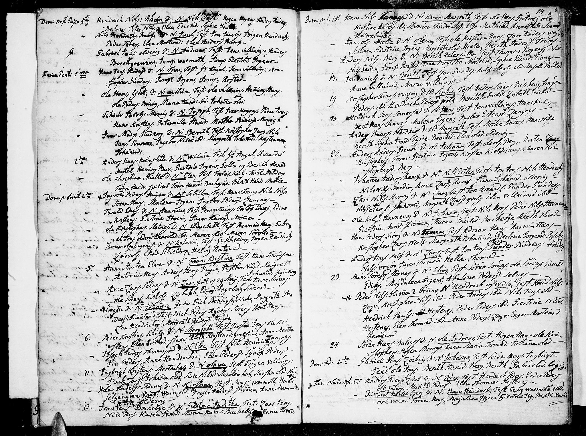 Tromsø sokneprestkontor/stiftsprosti/domprosti, AV/SATØ-S-1343/G/Ga/L0003kirke: Parish register (official) no. 3, 1779-1796, p. 14