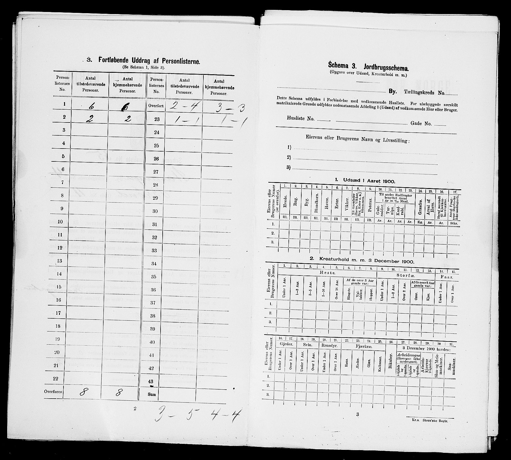 SAST, 1900 census for Stavanger, 1900, p. 18137