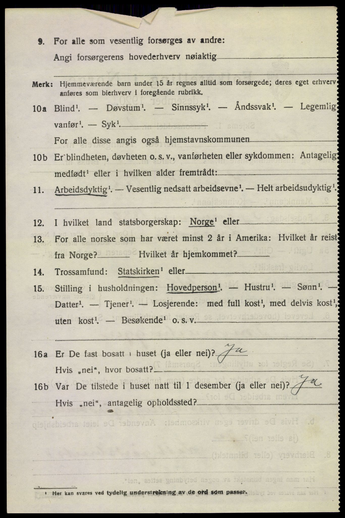 SAKO, 1920 census for Solum, 1920, p. 14631