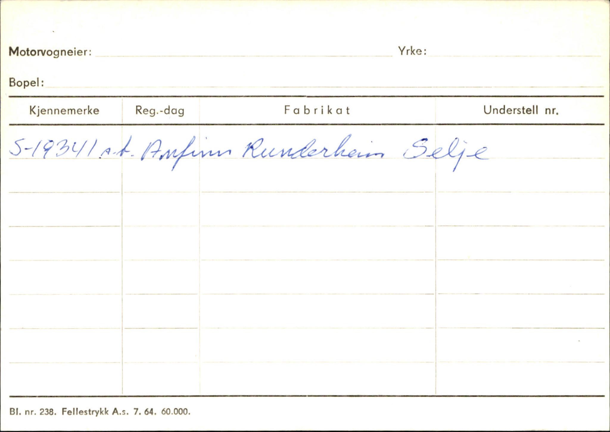 Statens vegvesen, Sogn og Fjordane vegkontor, AV/SAB-A-5301/4/F/L0144: Registerkort Vågsøy A-R, 1945-1975, p. 1168