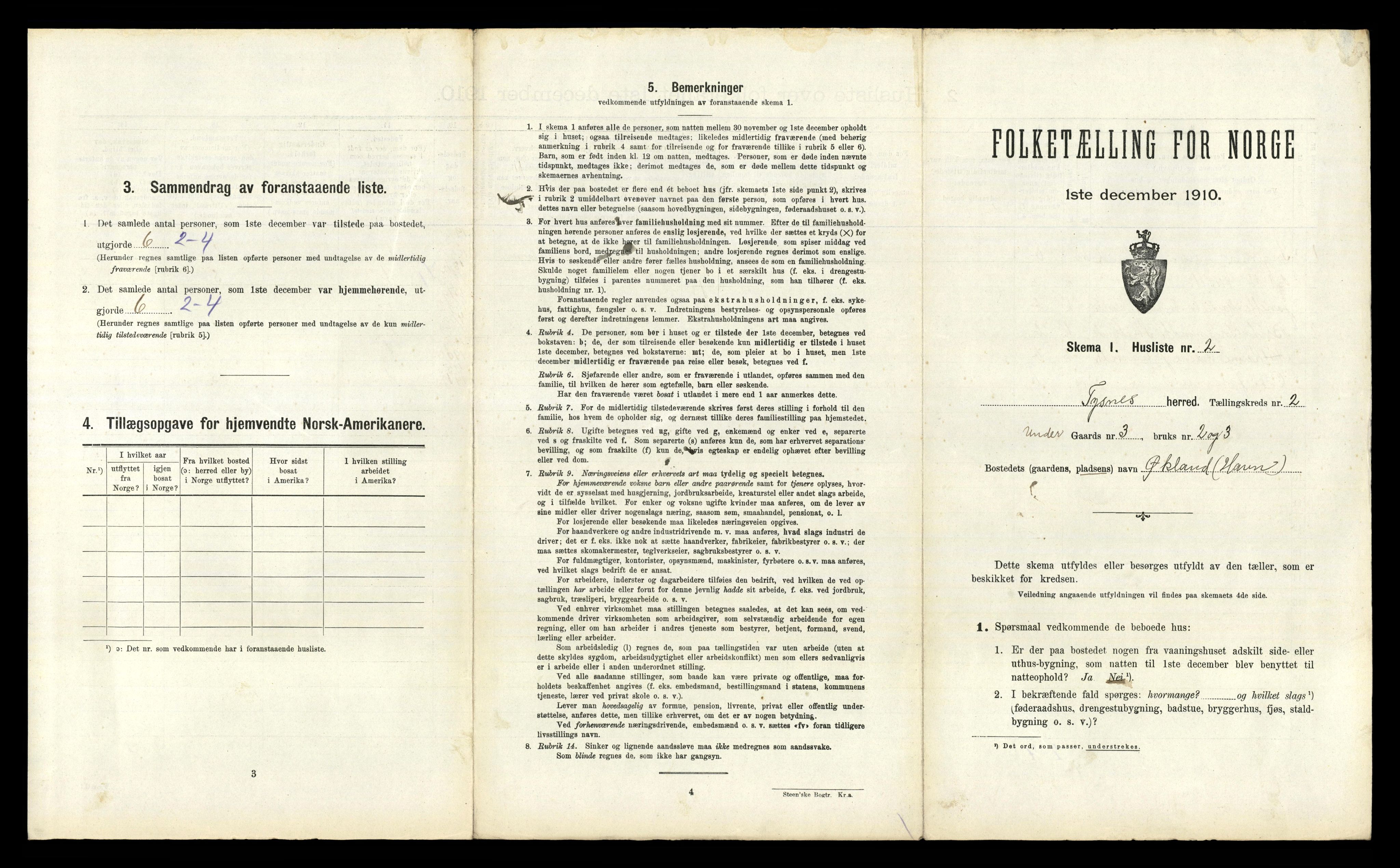 RA, 1910 census for Tysnes, 1910, p. 142