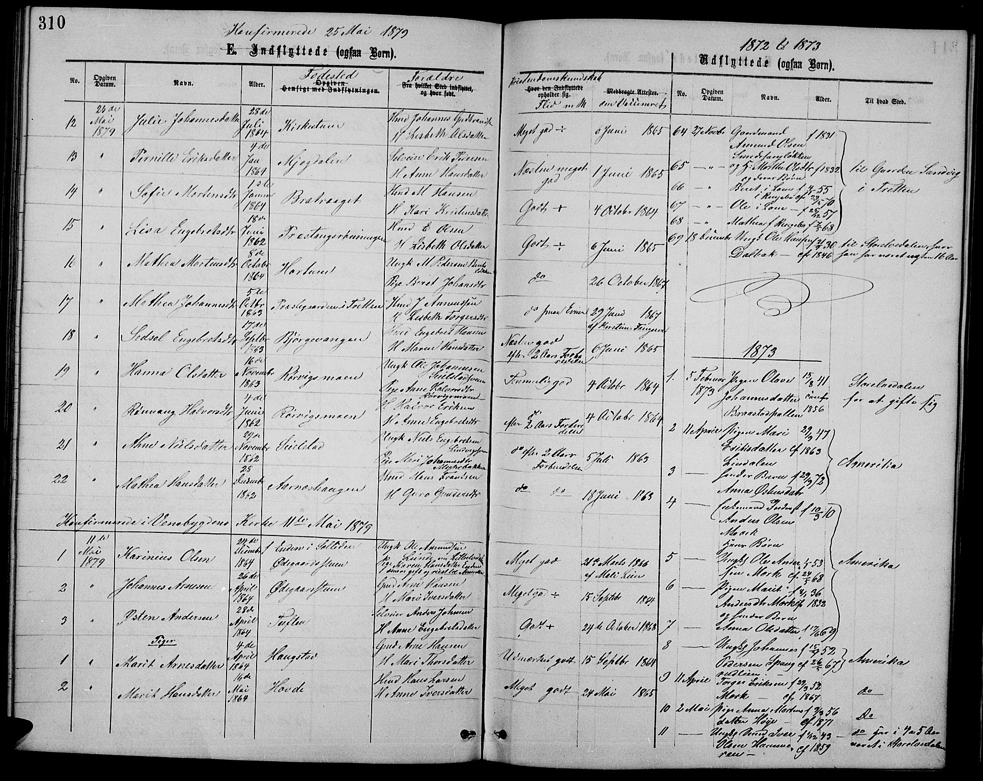 Ringebu prestekontor, SAH/PREST-082/H/Ha/Hab/L0004: Parish register (copy) no. 4, 1867-1879, p. 310