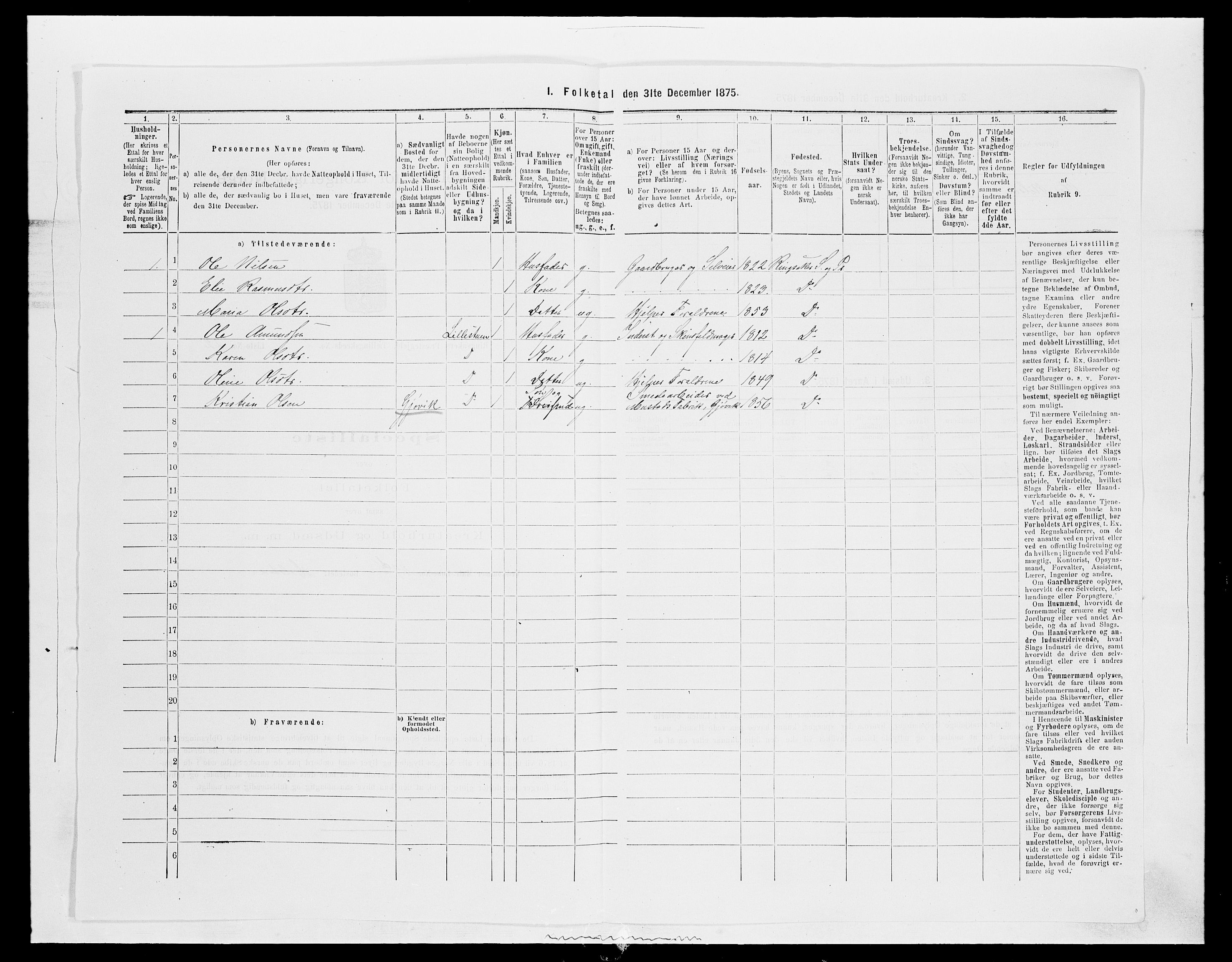 SAH, 1875 census for 0412P Ringsaker, 1875, p. 480