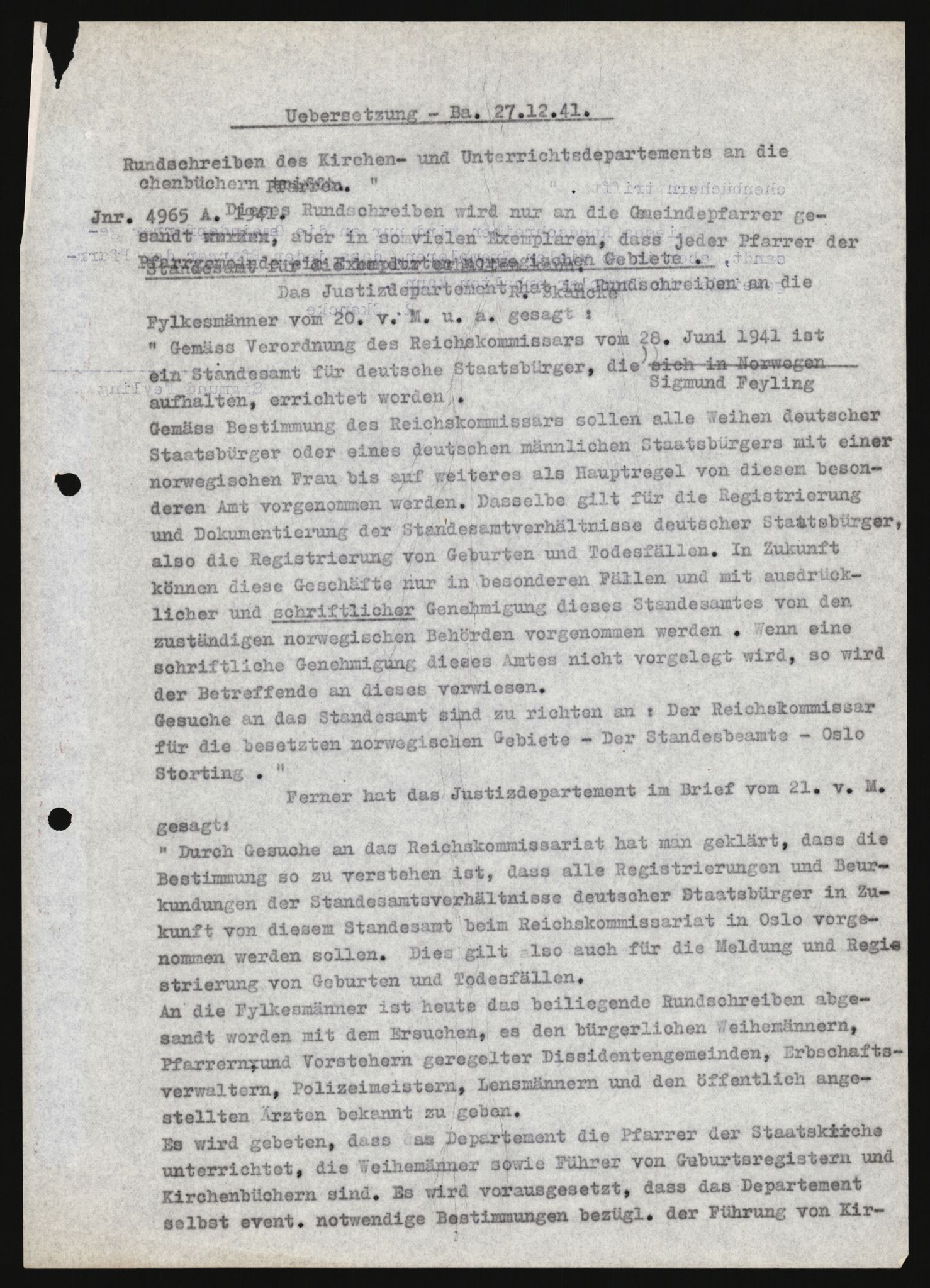 Forsvarets Overkommando. 2 kontor. Arkiv 11.4. Spredte tyske arkivsaker, AV/RA-RAFA-7031/D/Dar/Darb/L0013: Reichskommissariat - Hauptabteilung Vervaltung, 1917-1942, p. 1468