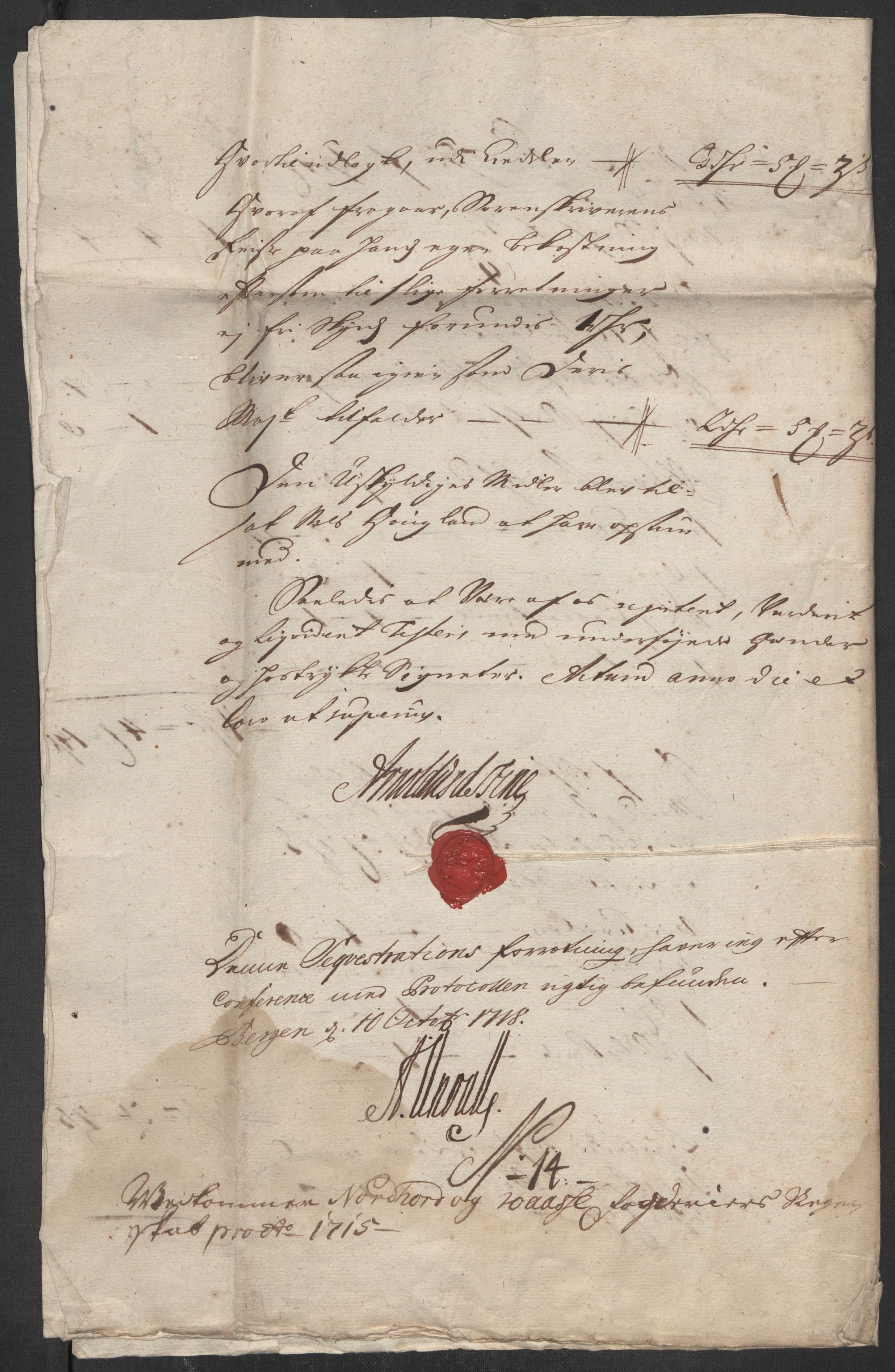 Rentekammeret inntil 1814, Reviderte regnskaper, Fogderegnskap, AV/RA-EA-4092/R51/L3198: Fogderegnskap Nordhordland og Voss, 1715, p. 124