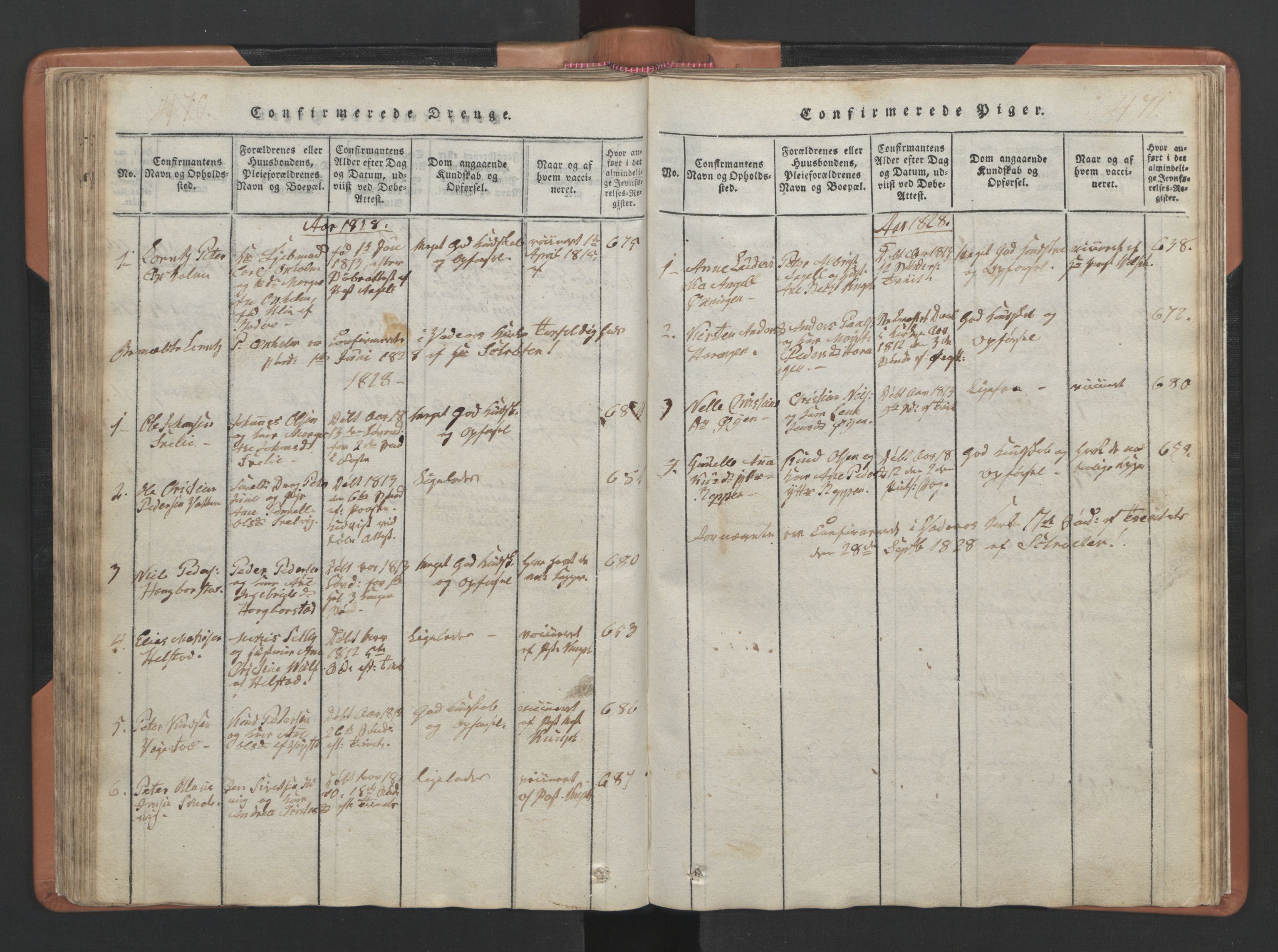 Ministerialprotokoller, klokkerbøker og fødselsregistre - Nordland, SAT/A-1459/810/L0157: Parish register (copy) no. 810C01, 1819-1842, p. 470-471
