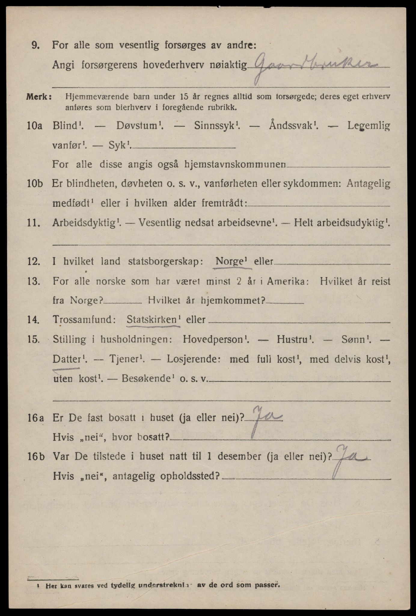 SAST, 1920 census for Finnøy, 1920, p. 3651