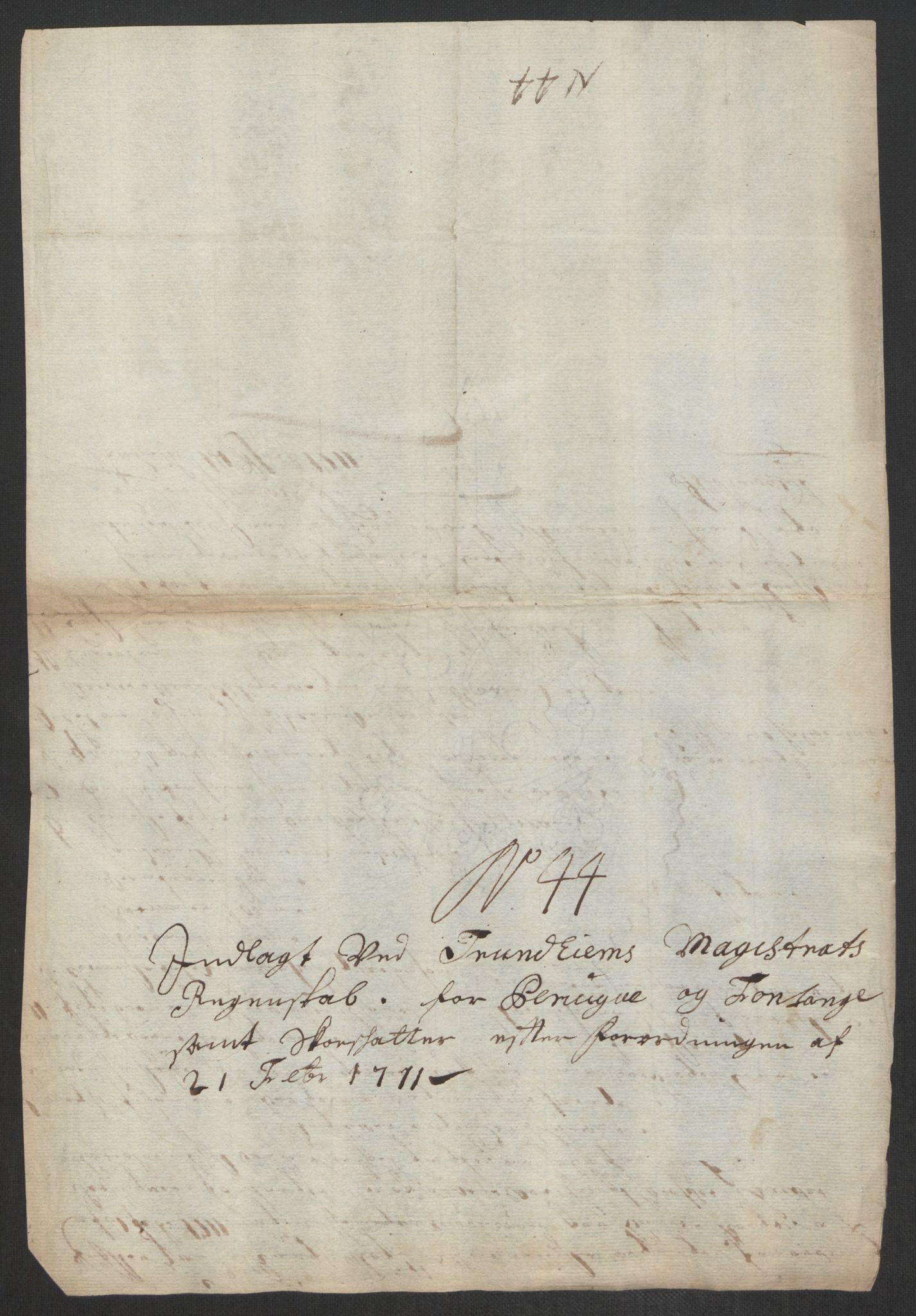 Rentekammeret inntil 1814, Reviderte regnskaper, Byregnskaper, AV/RA-EA-4066/R/Rs/L0507: [S3] Kontribusjonsregnskap, 1699-1711, p. 574