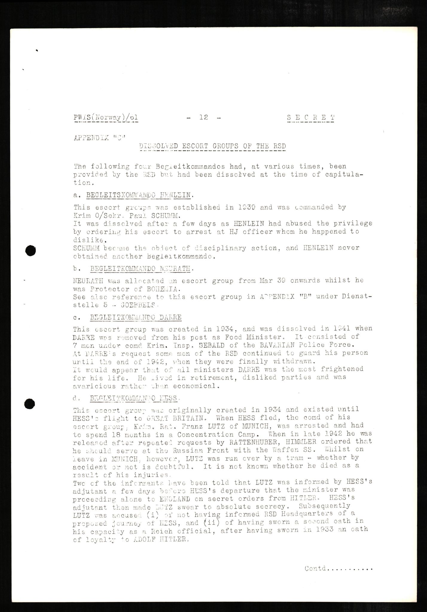 Forsvaret, Forsvarets overkommando II, RA/RAFA-3915/D/Db/L0002: CI Questionaires. Tyske okkupasjonsstyrker i Norge. Tyskere., 1945-1946, p. 128