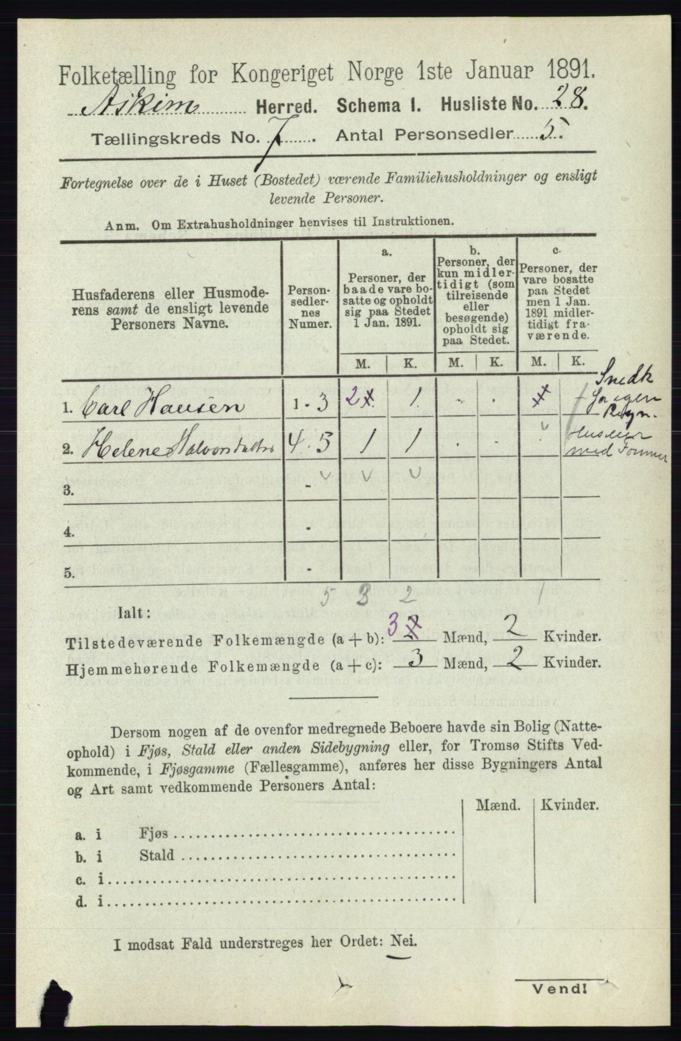 RA, 1891 census for 0124 Askim, 1891, p. 1006