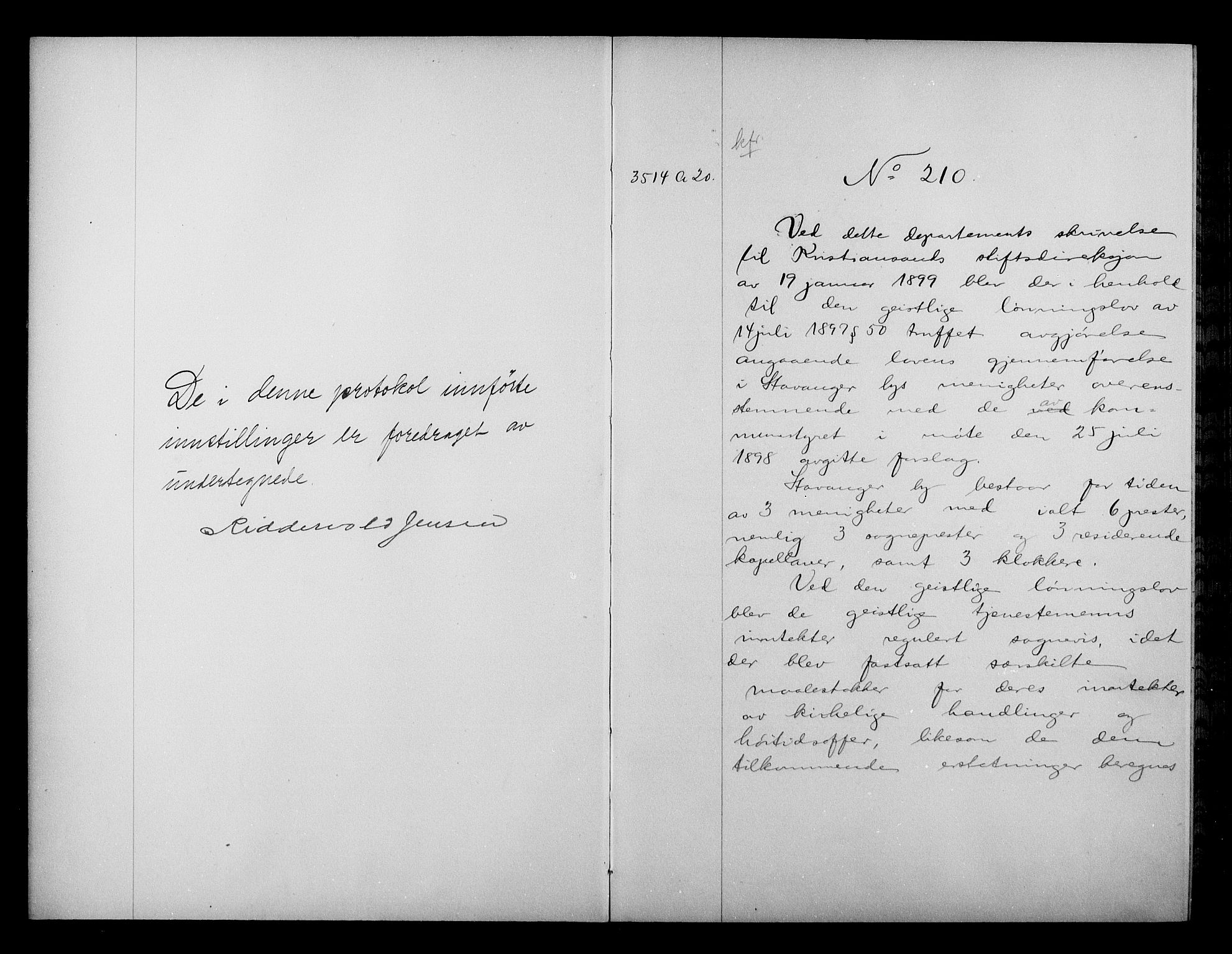 Kirke- og undervisningsdepartementet, Kontoret  for kirke og geistlighet A, AV/RA-S-1007/A/Aa/L0332: Referatprotokoll bd. 2. Ref.nr. 210-234, 1920