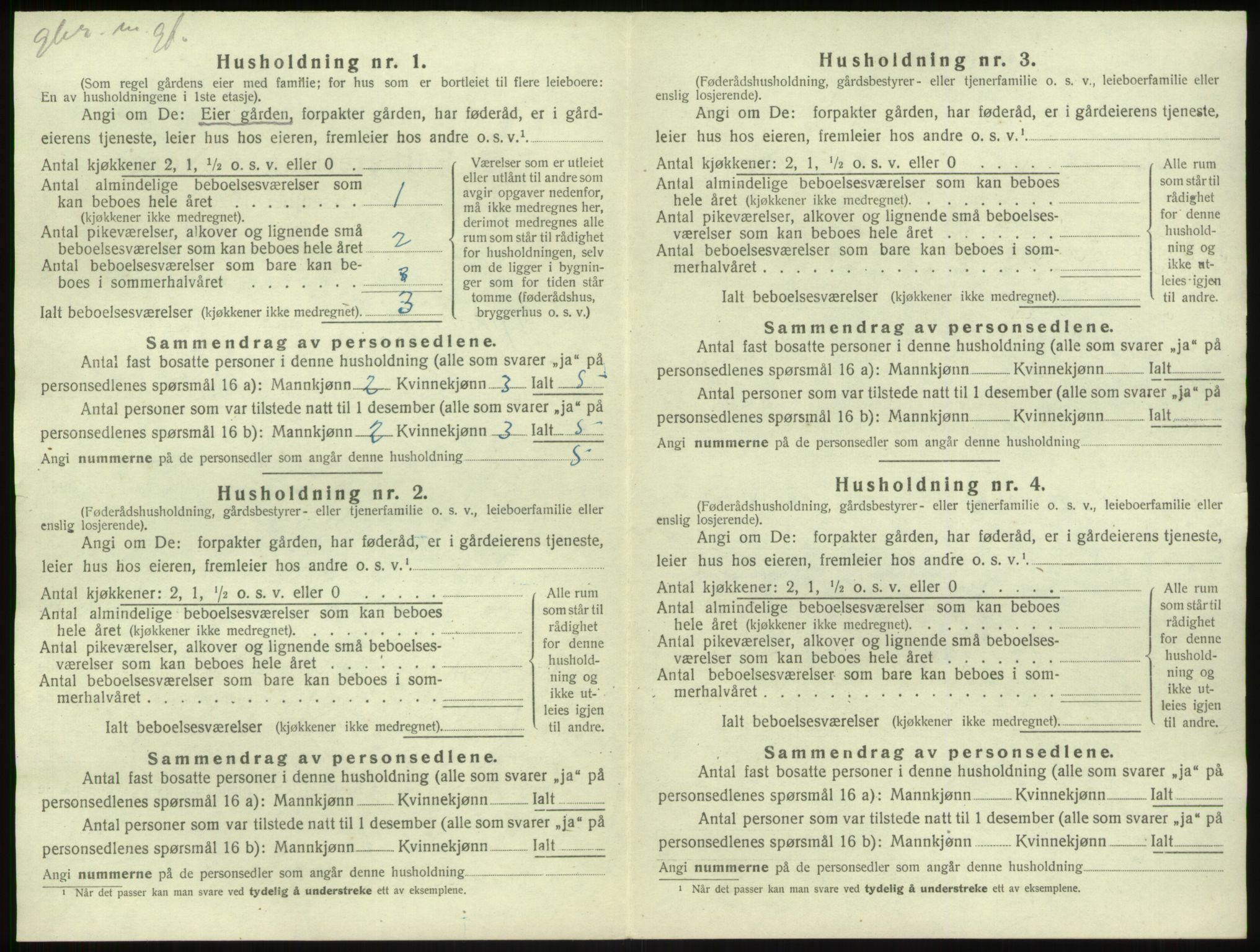 SAB, 1920 census for Kyrkjebø, 1920, p. 44