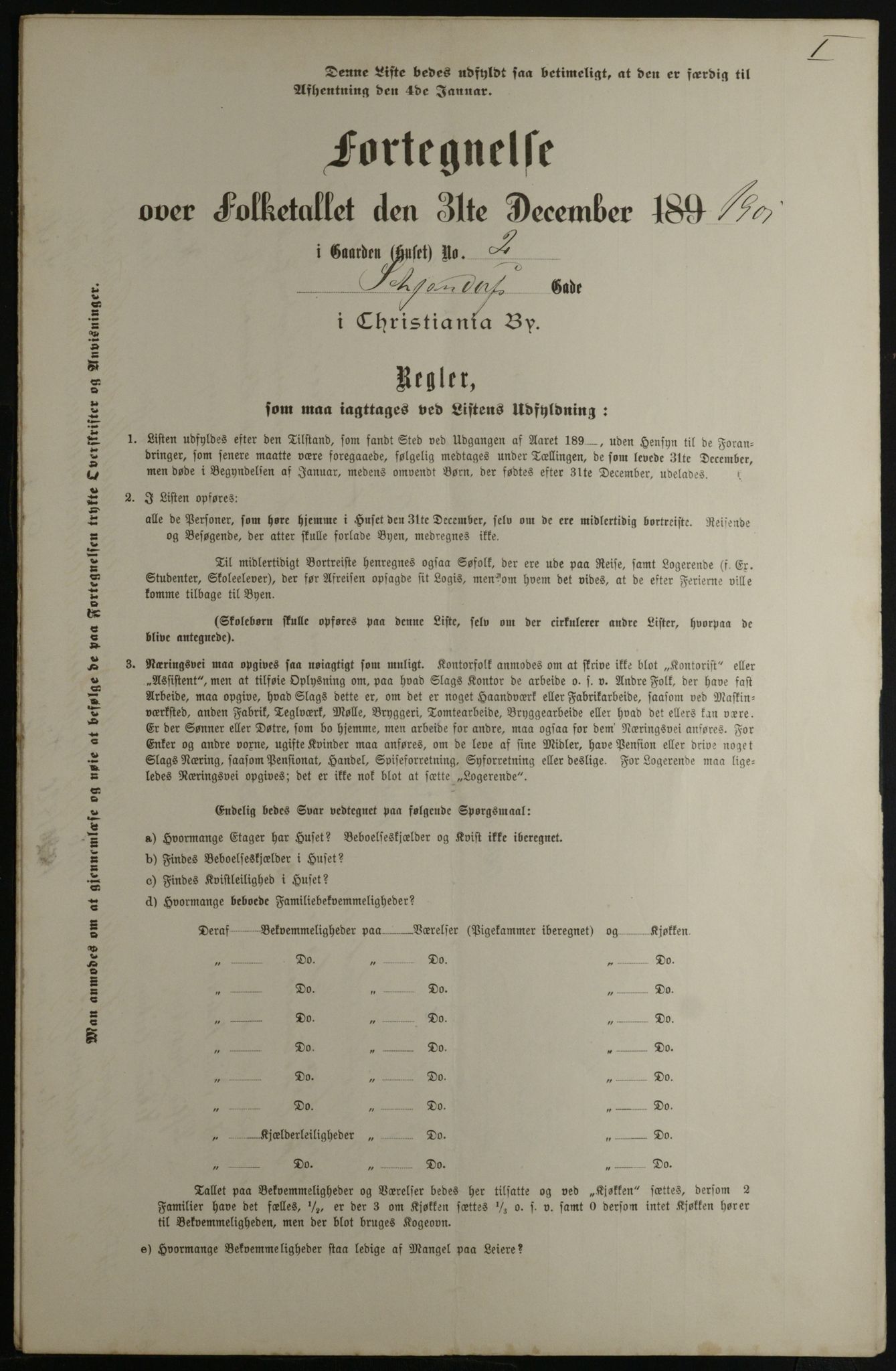 OBA, Municipal Census 1901 for Kristiania, 1901, p. 13897