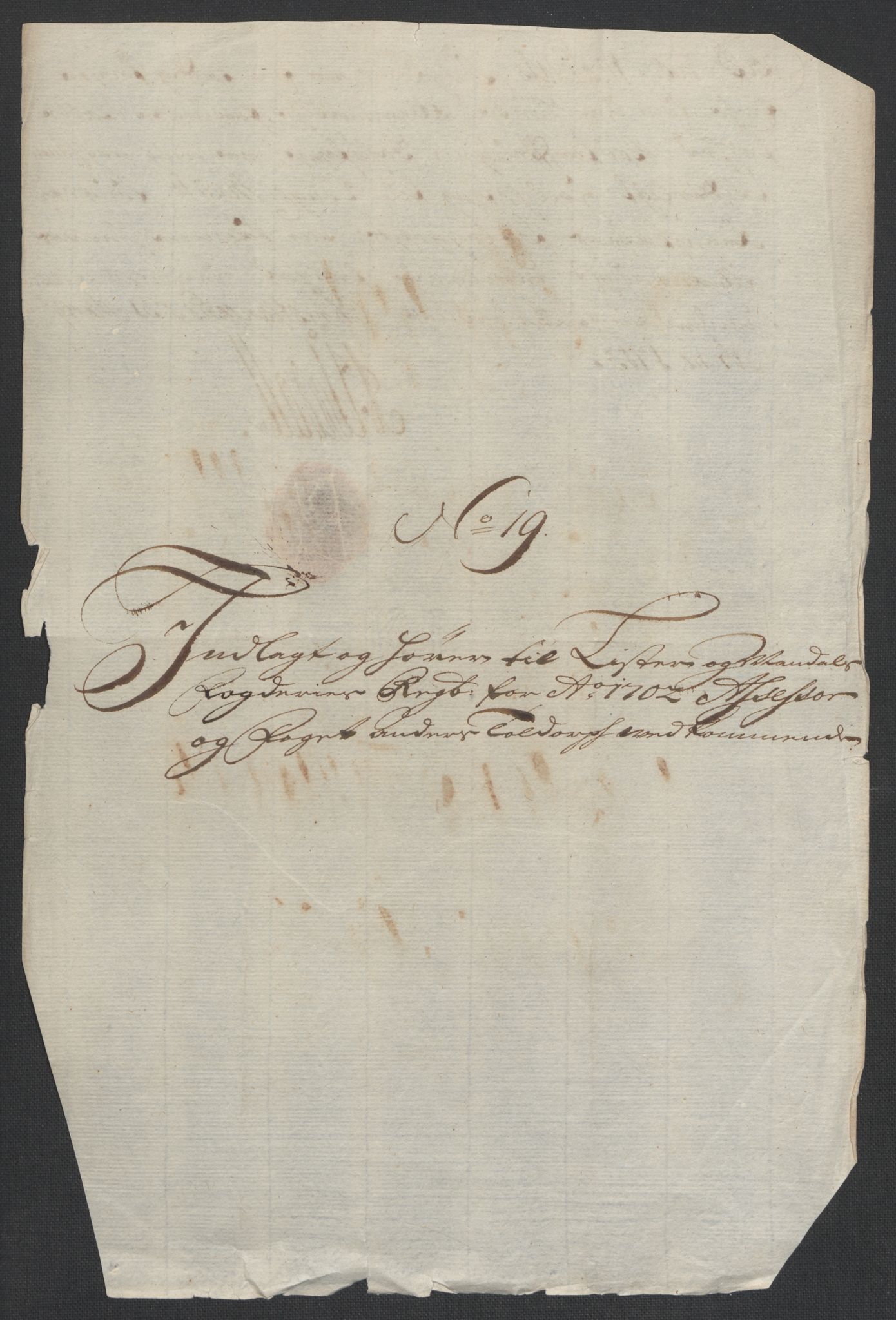 Rentekammeret inntil 1814, Reviderte regnskaper, Fogderegnskap, AV/RA-EA-4092/R43/L2549: Fogderegnskap Lista og Mandal, 1701-1702, p. 335