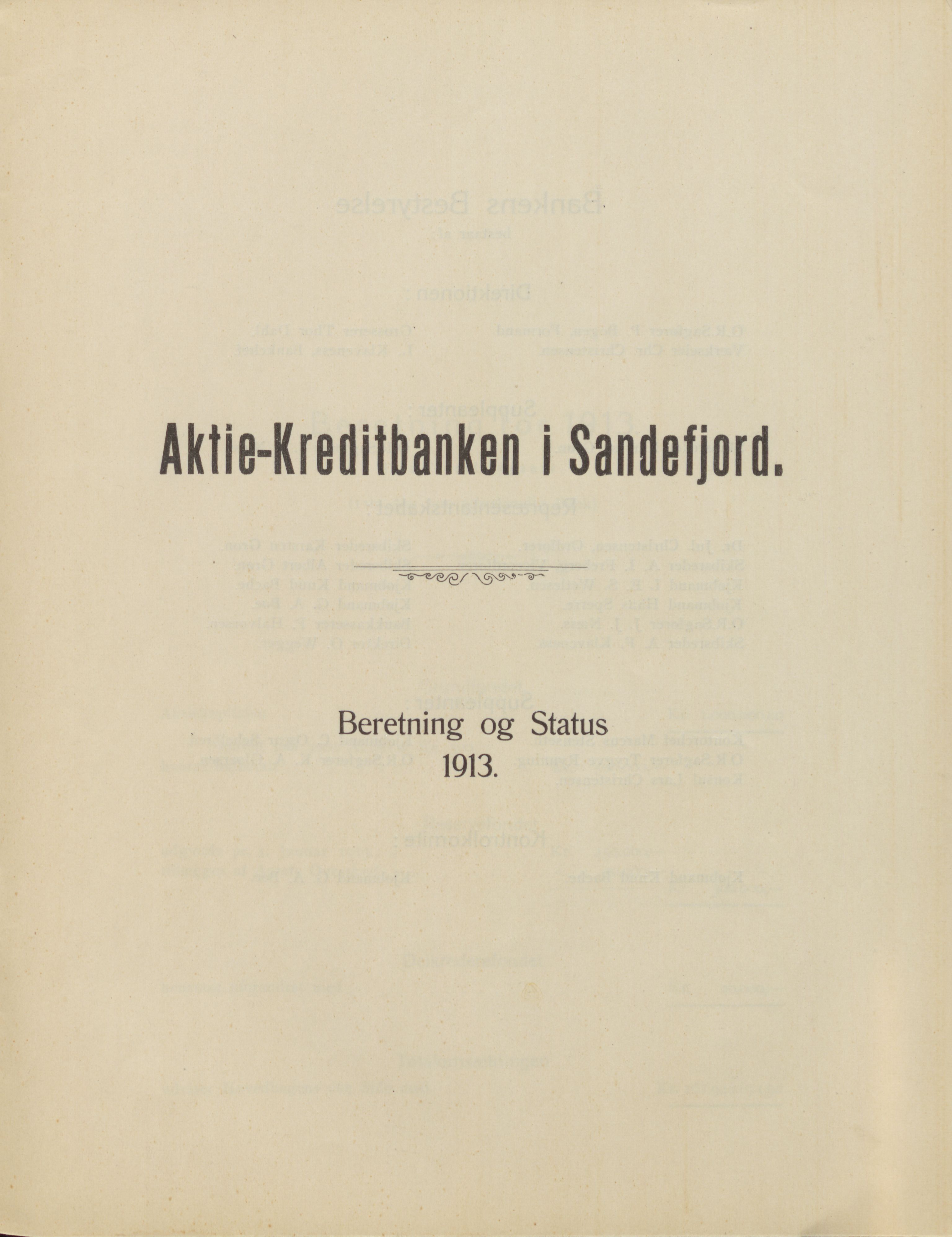 Privatbanken i Sandefjord AS, VEMU/ARS-A-1256/X/L0001: Årsberetninger, 1912-1929, p. 10