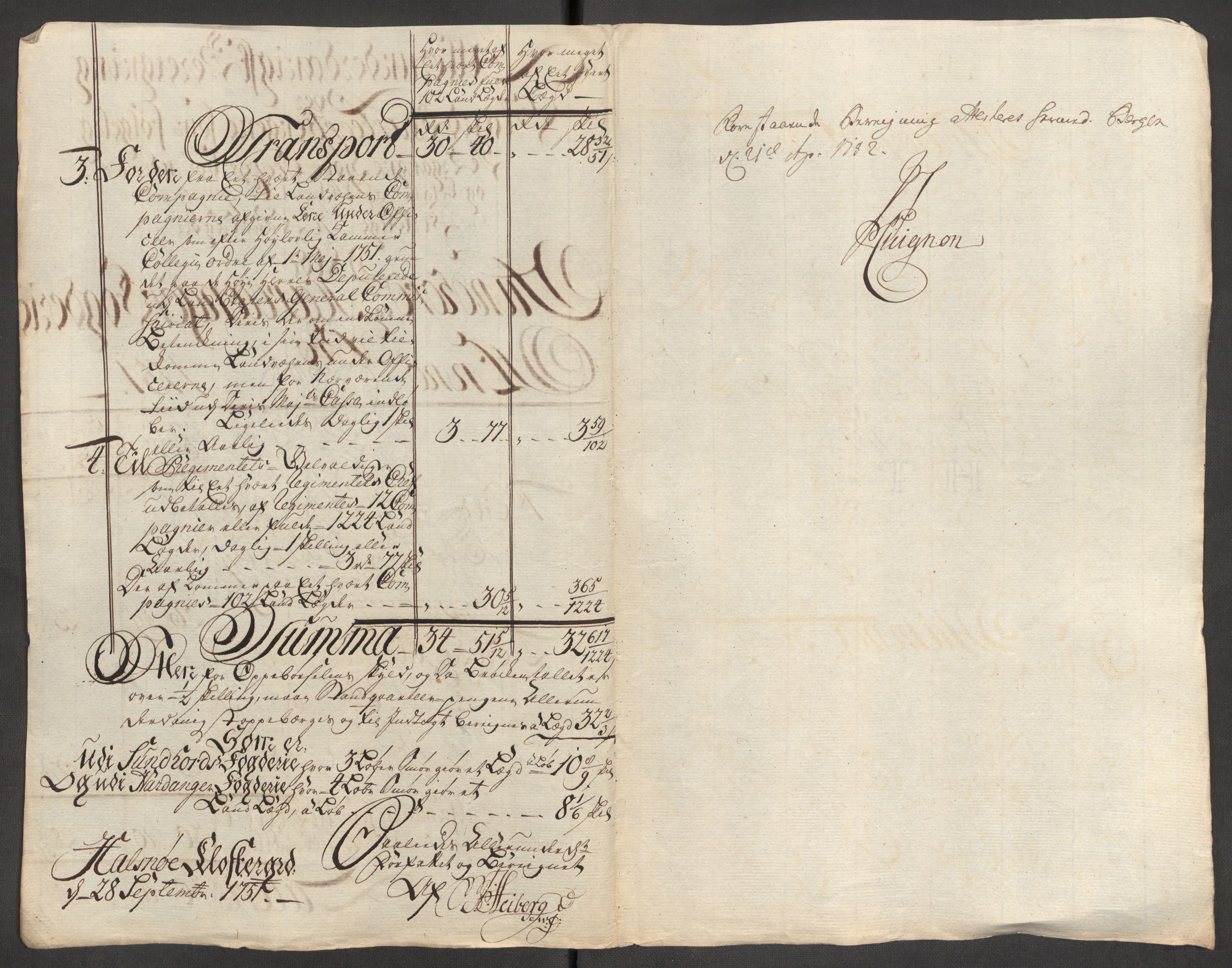 Rentekammeret inntil 1814, Reviderte regnskaper, Fogderegnskap, AV/RA-EA-4092/R48/L3056: Fogderegnskap Sunnhordland og Hardanger, 1751, p. 98