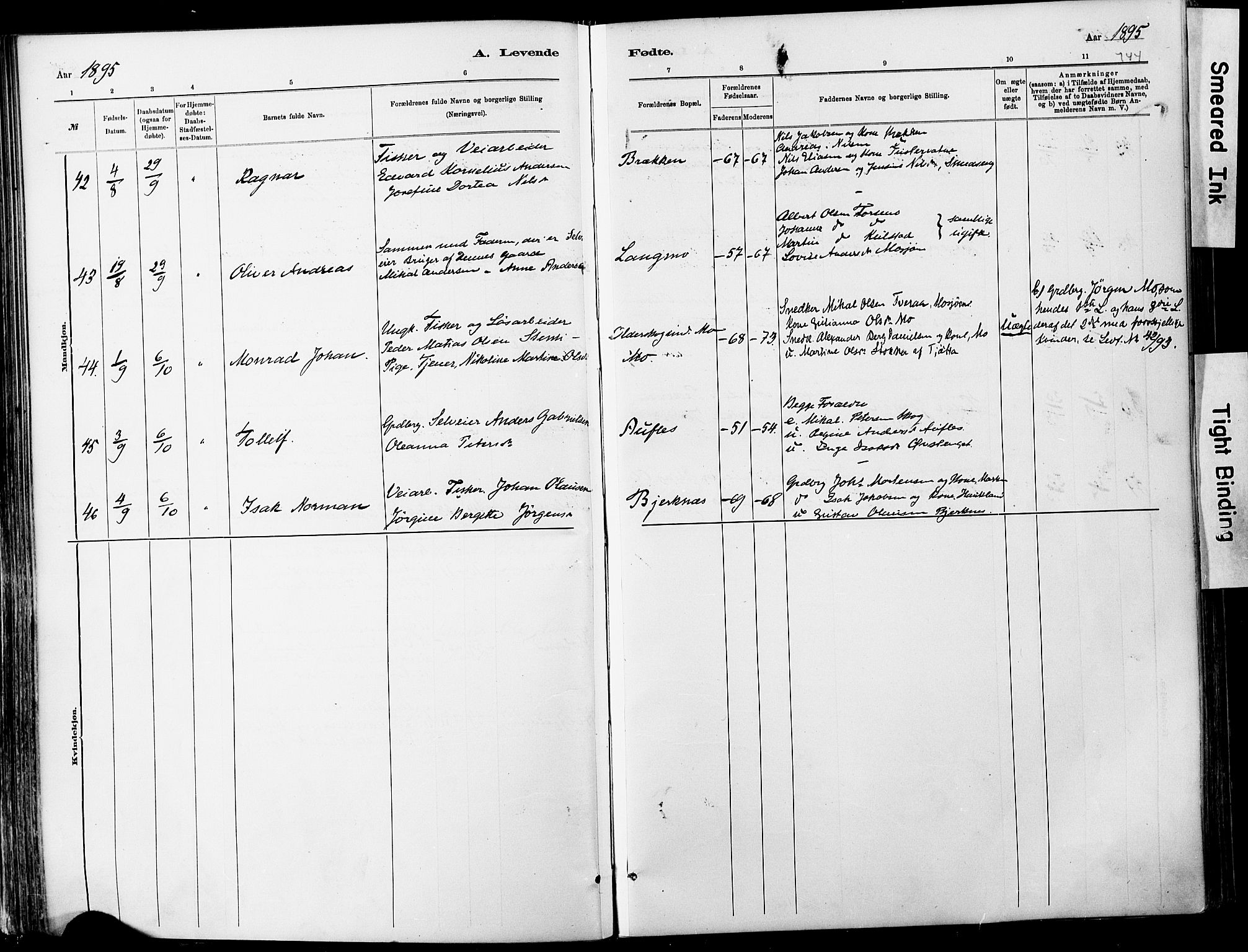 Ministerialprotokoller, klokkerbøker og fødselsregistre - Nordland, AV/SAT-A-1459/820/L0295: Parish register (official) no. 820A16, 1880-1896, p. 144