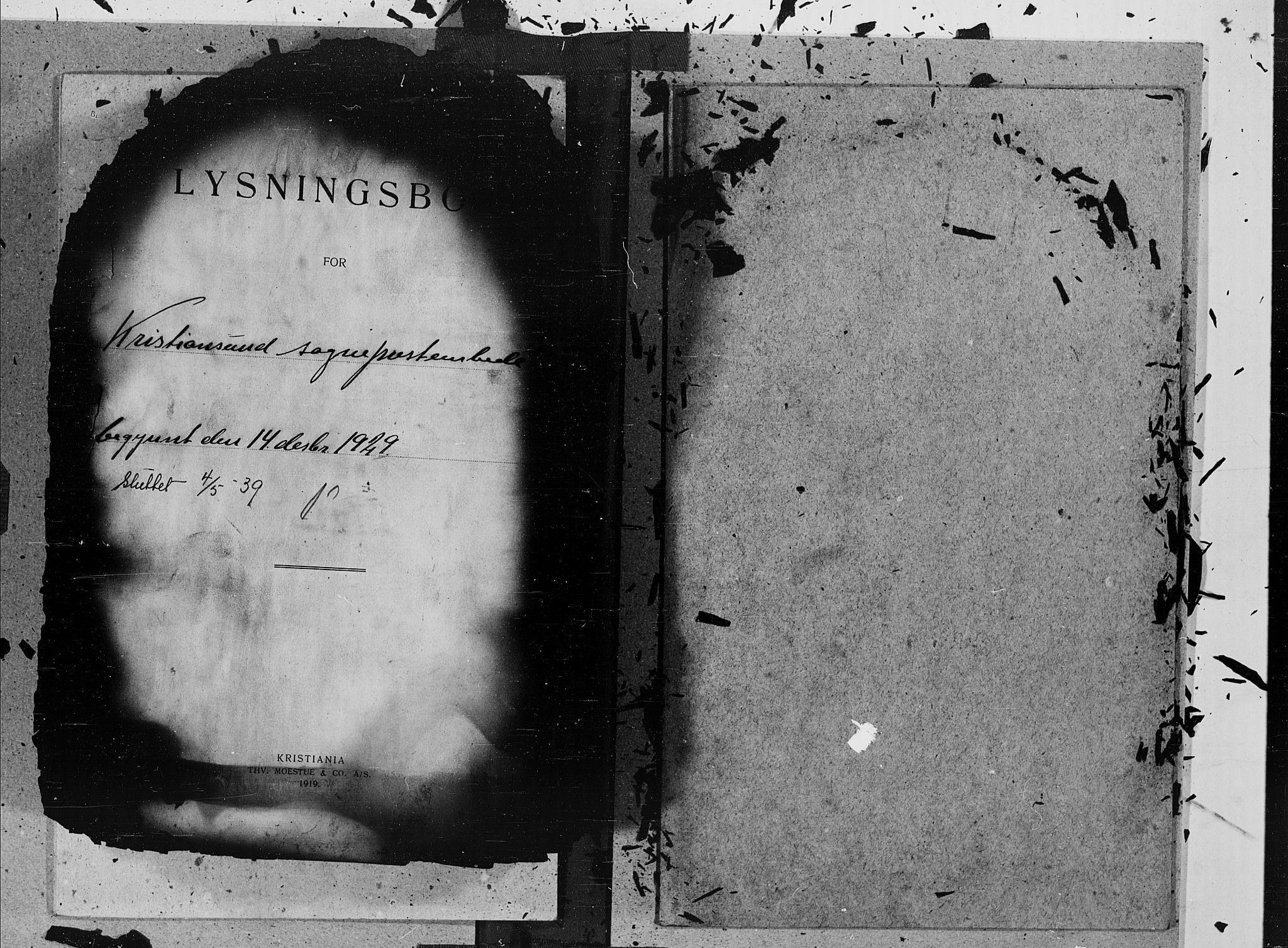 Kristiansund sokneprestkontor, AV/SAT-A-1068/1/I/I1: Banns register no. 23, 1929-1939, p. 1