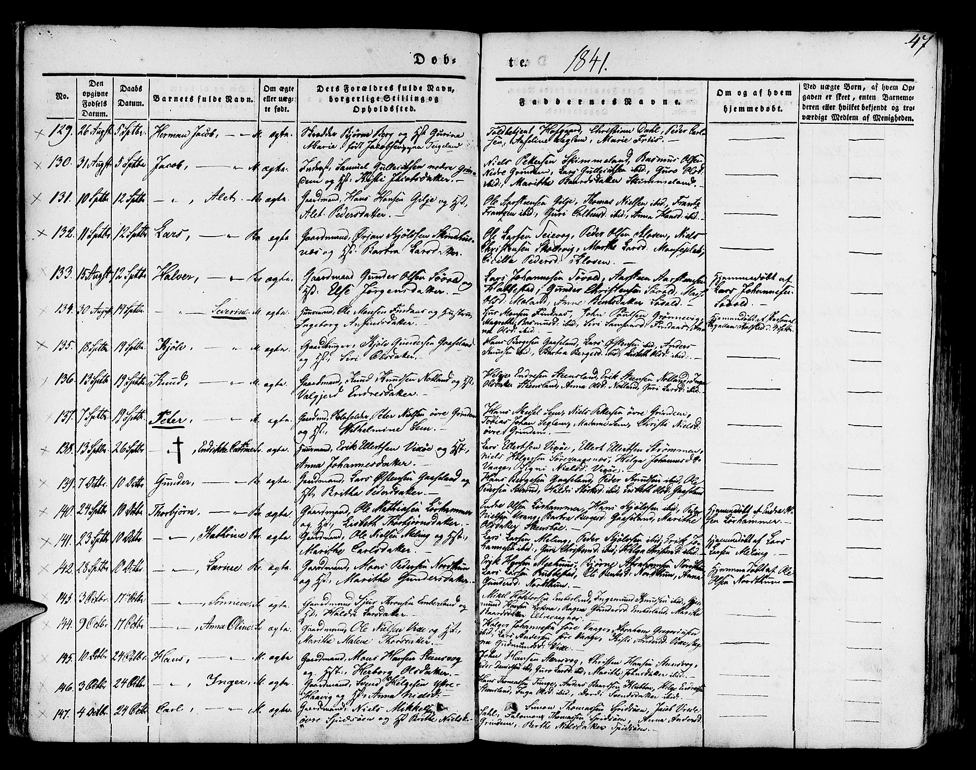 Finnås sokneprestembete, SAB/A-99925/H/Ha/Haa/Haaa/L0006: Parish register (official) no. A 6, 1836-1850, p. 47