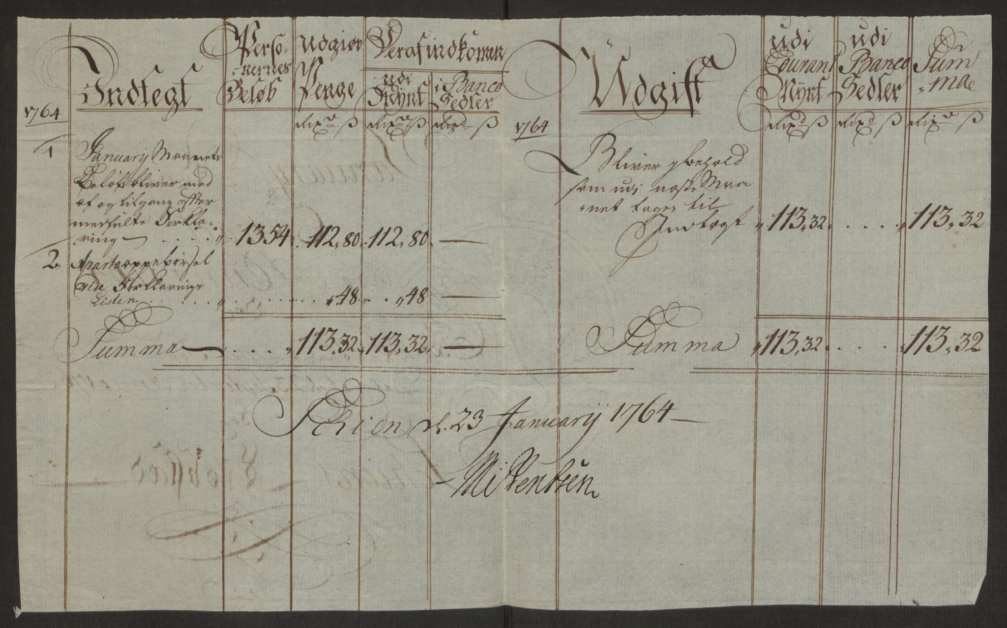 Rentekammeret inntil 1814, Reviderte regnskaper, Byregnskaper, AV/RA-EA-4066/R/Rj/L0198/0001: [J4] Kontribusjonsregnskap / Ekstraskatt, 1762-1768, p. 182