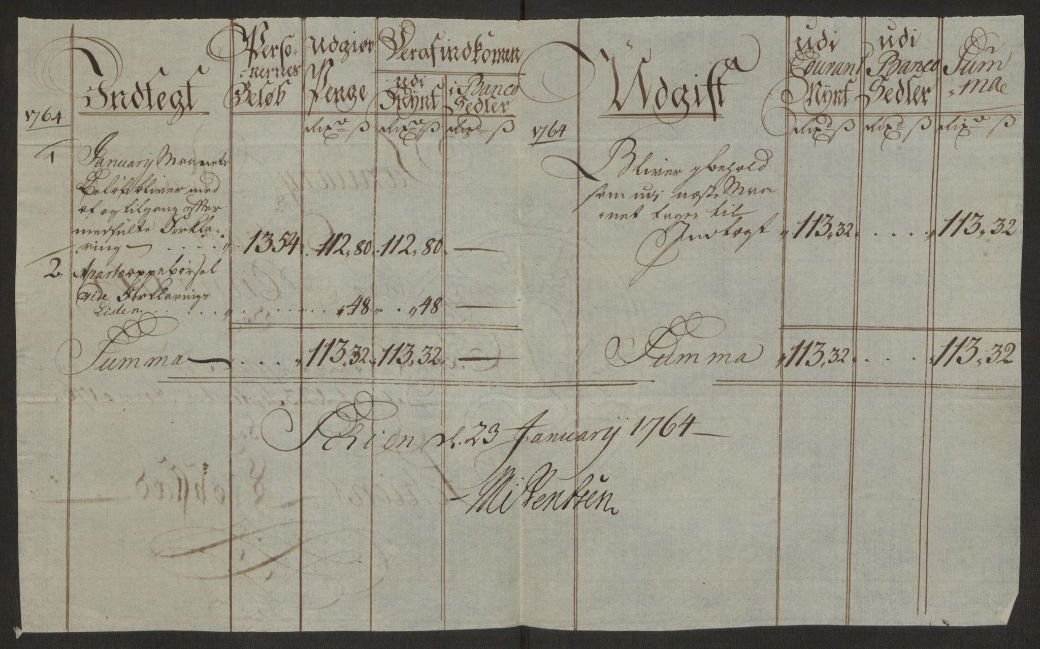 Rentekammeret inntil 1814, Reviderte regnskaper, Byregnskaper, RA/EA-4066/R/Rj/L0198/0001: [J4] Kontribusjonsregnskap / Ekstraskatt, 1762-1768, p. 182