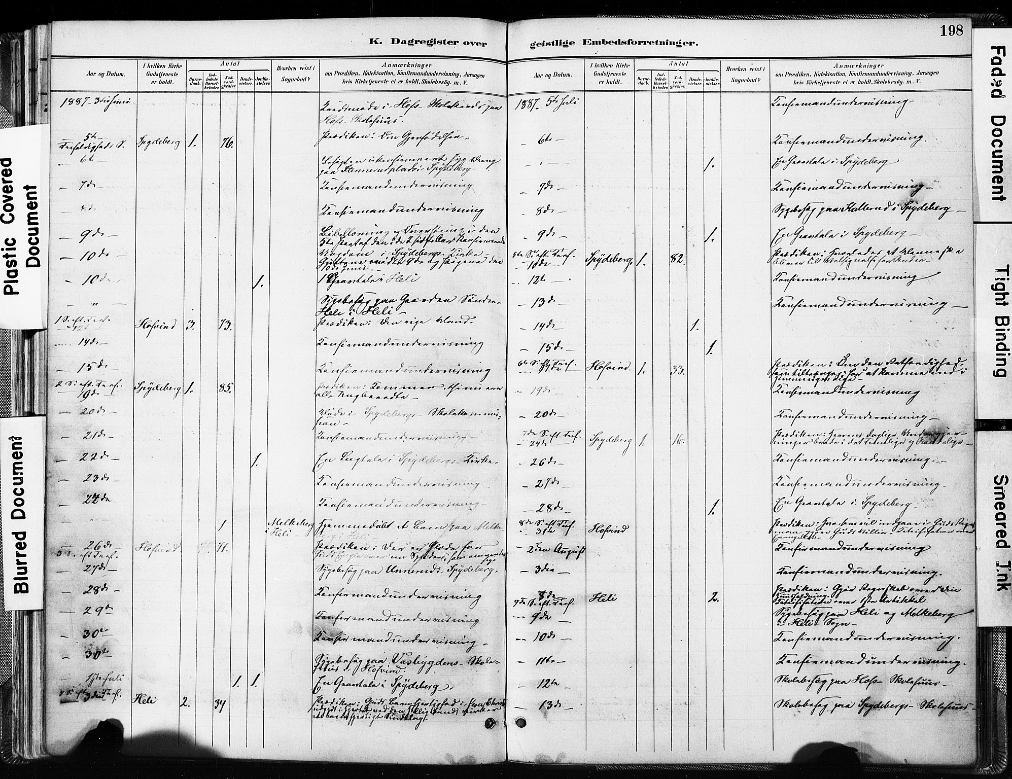 Spydeberg prestekontor Kirkebøker, AV/SAO-A-10924/F/Fa/L0008: Parish register (official) no. I 8, 1886-1900, p. 198