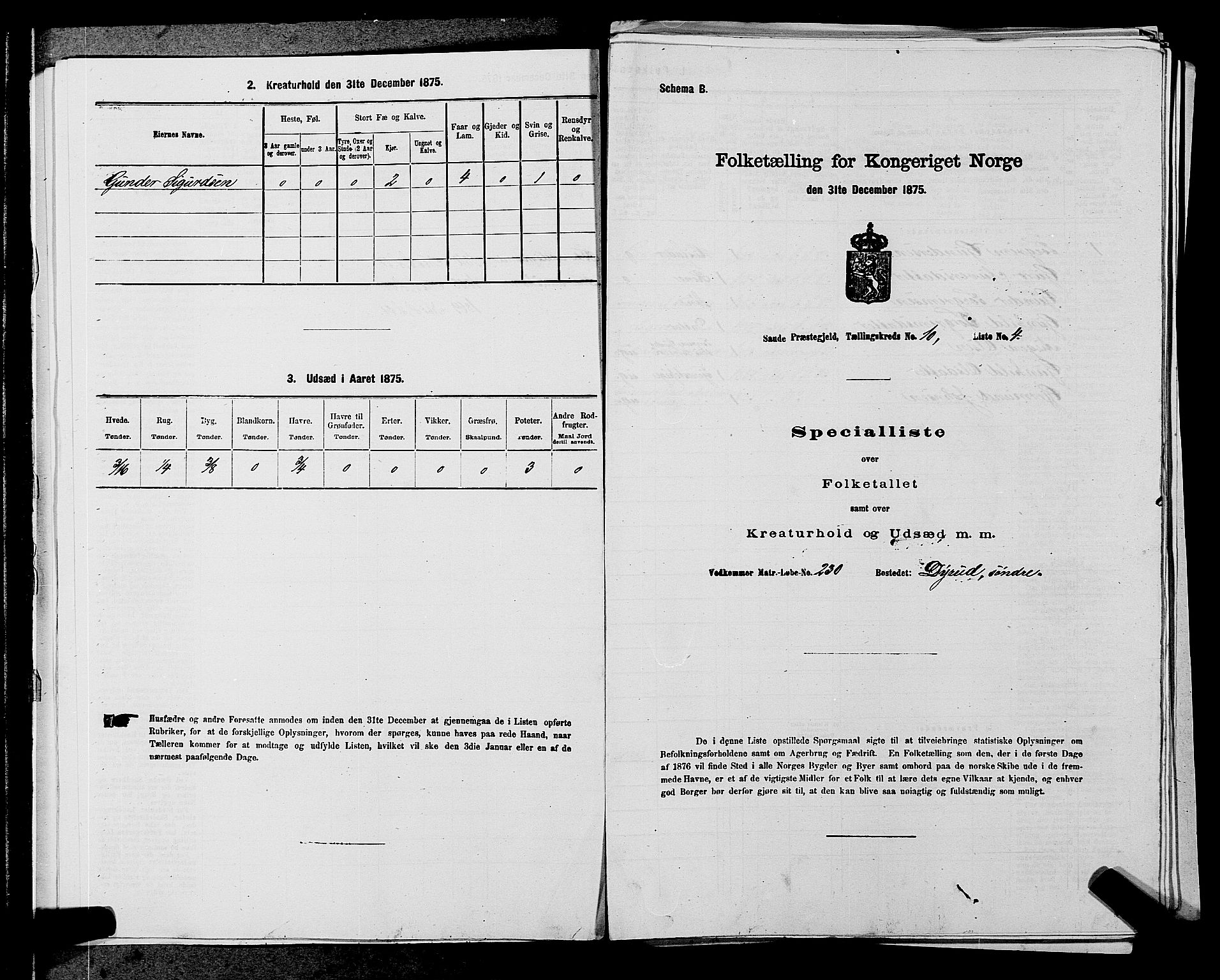 SAKO, 1875 census for 0822P Sauherad, 1875, p. 1179