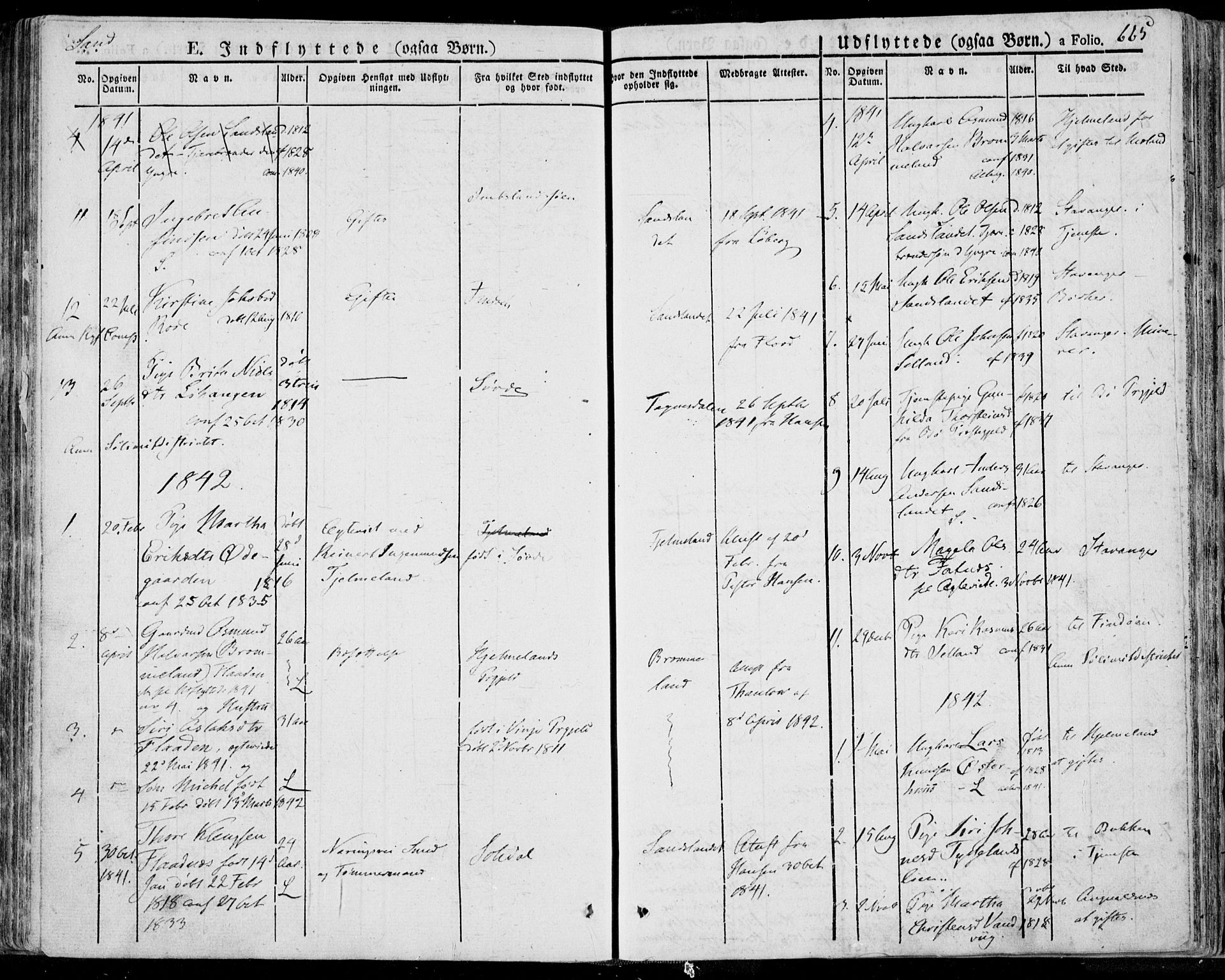 Jelsa sokneprestkontor, AV/SAST-A-101842/01/IV: Parish register (official) no. A 6.2, 1828-1853, p. 665