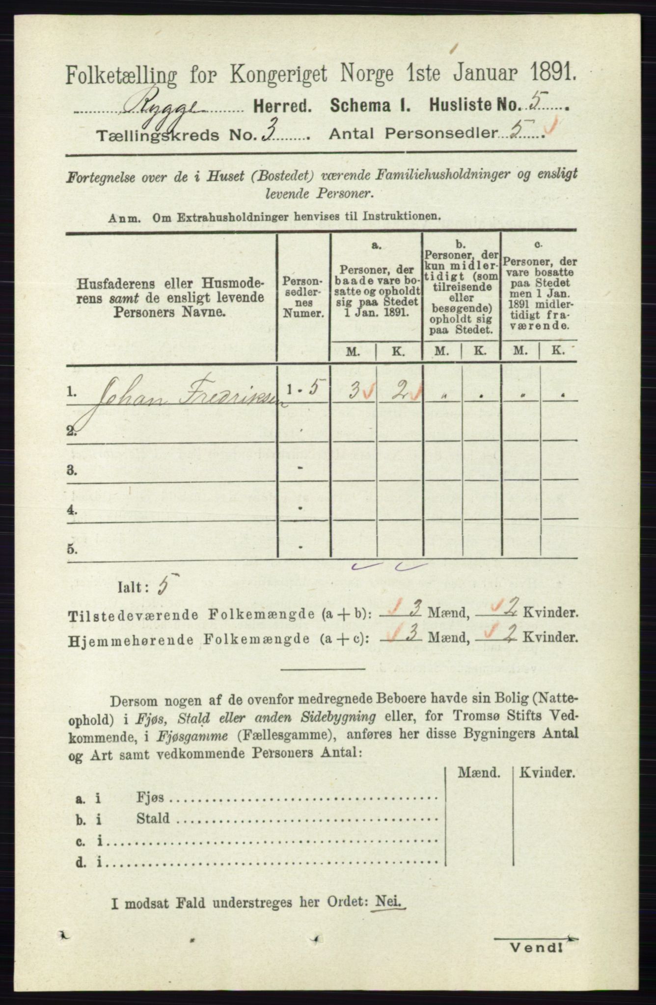 RA, 1891 census for 0136 Rygge, 1891, p. 1587