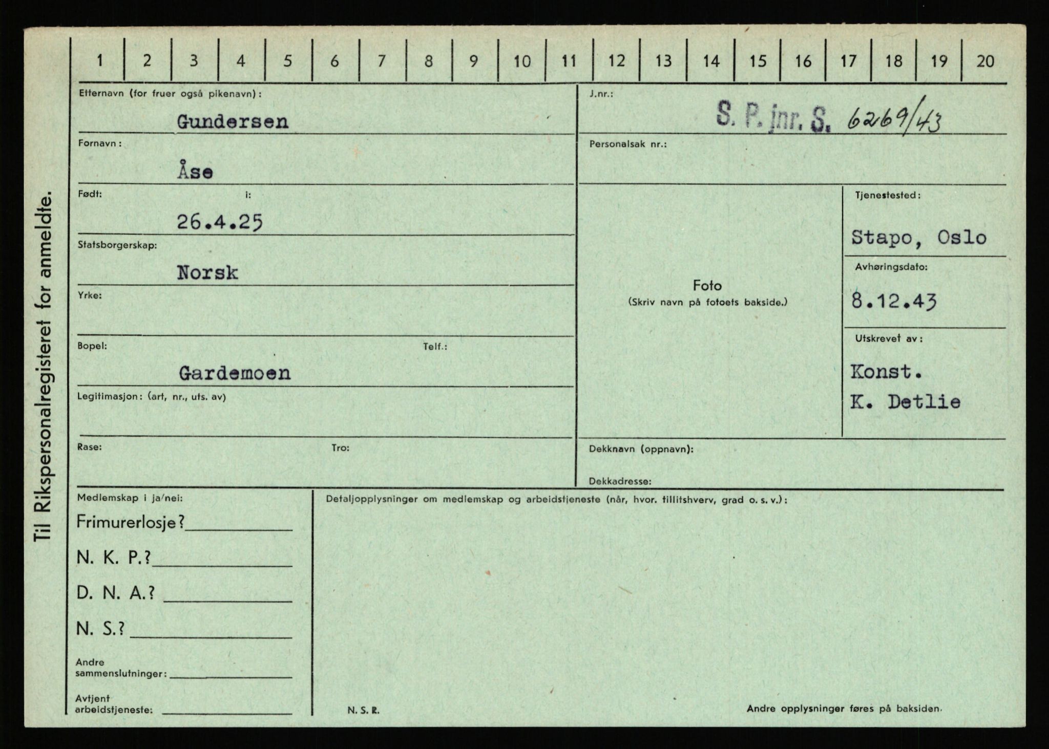 Statspolitiet - Hovedkontoret / Osloavdelingen, AV/RA-S-1329/C/Ca/L0005: Furali - Hamula, 1943-1945, p. 2879