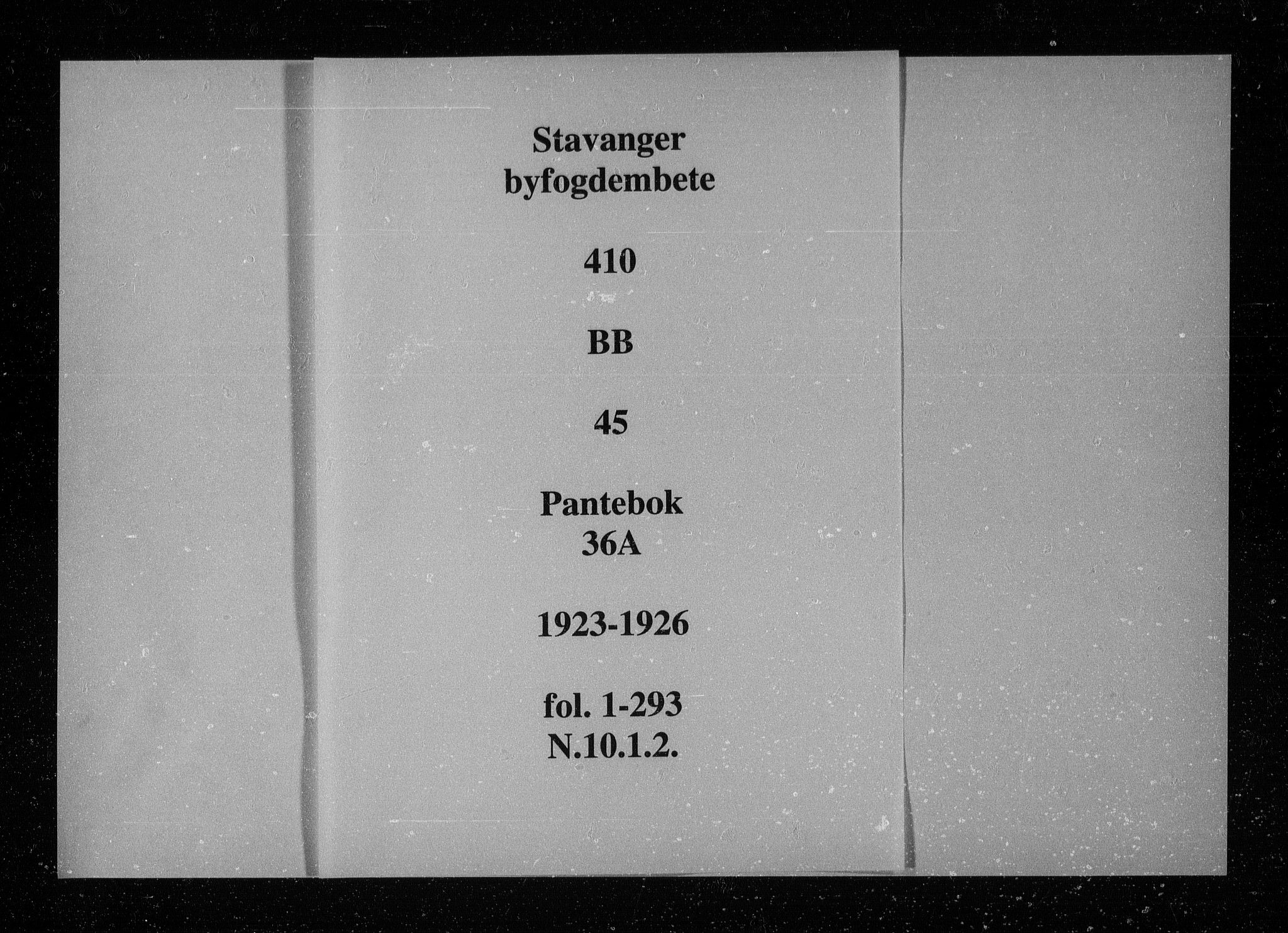 Stavanger byfogd, SAST/A-101408/001/4/41/410/410BB/L0045: Mortgage book no. 36a, 1923-1926
