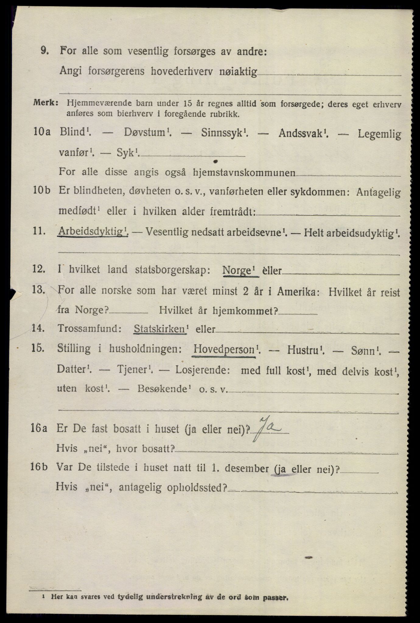 SAKO, 1920 census for Hemsedal, 1920, p. 2351