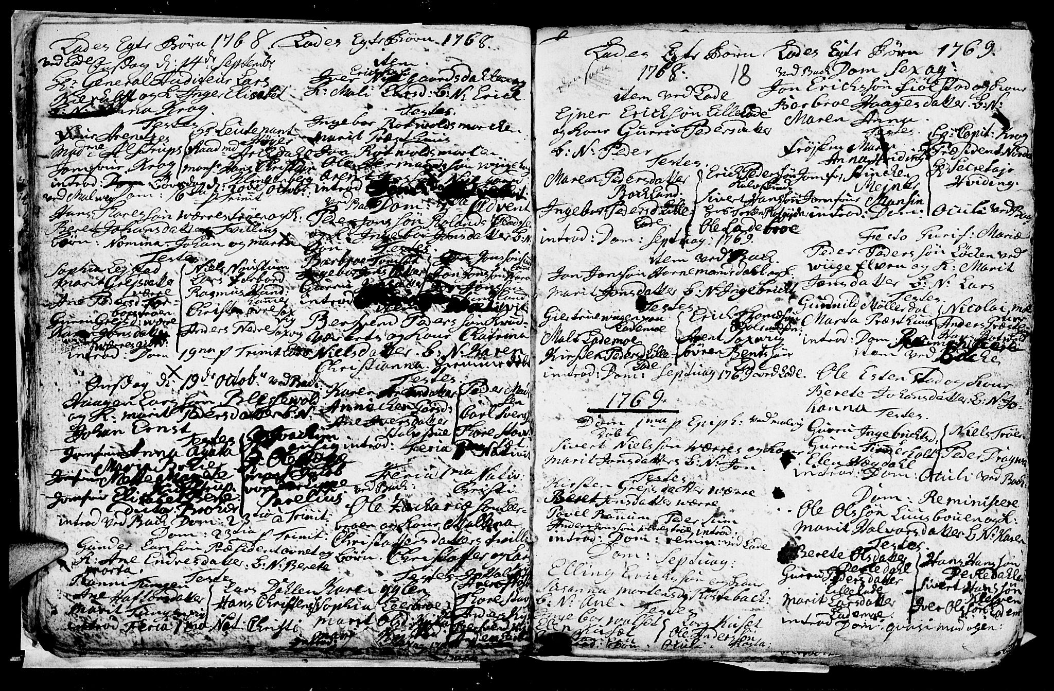 Ministerialprotokoller, klokkerbøker og fødselsregistre - Sør-Trøndelag, SAT/A-1456/606/L0305: Parish register (copy) no. 606C01, 1757-1819, p. 18