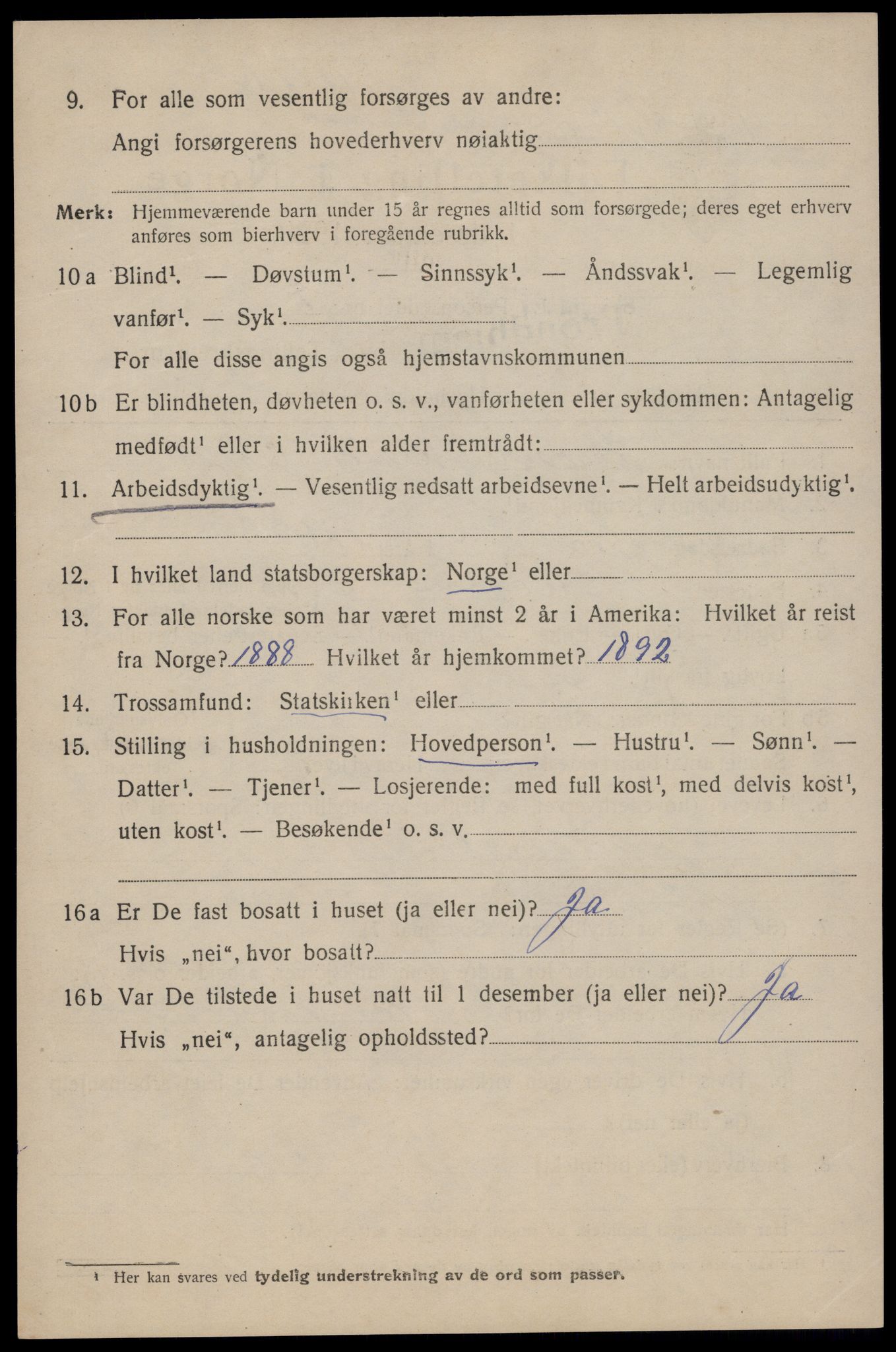 SAT, 1920 census for Trondheim, 1920, p. 96105