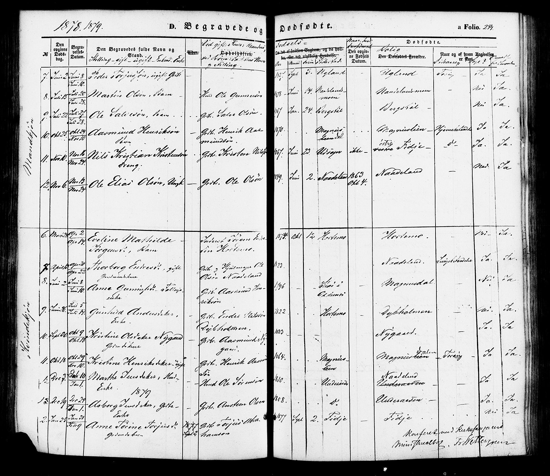 Søgne sokneprestkontor, AV/SAK-1111-0037/F/Fa/Faa/L0002: Parish register (official) no. A 2, 1854-1882, p. 234